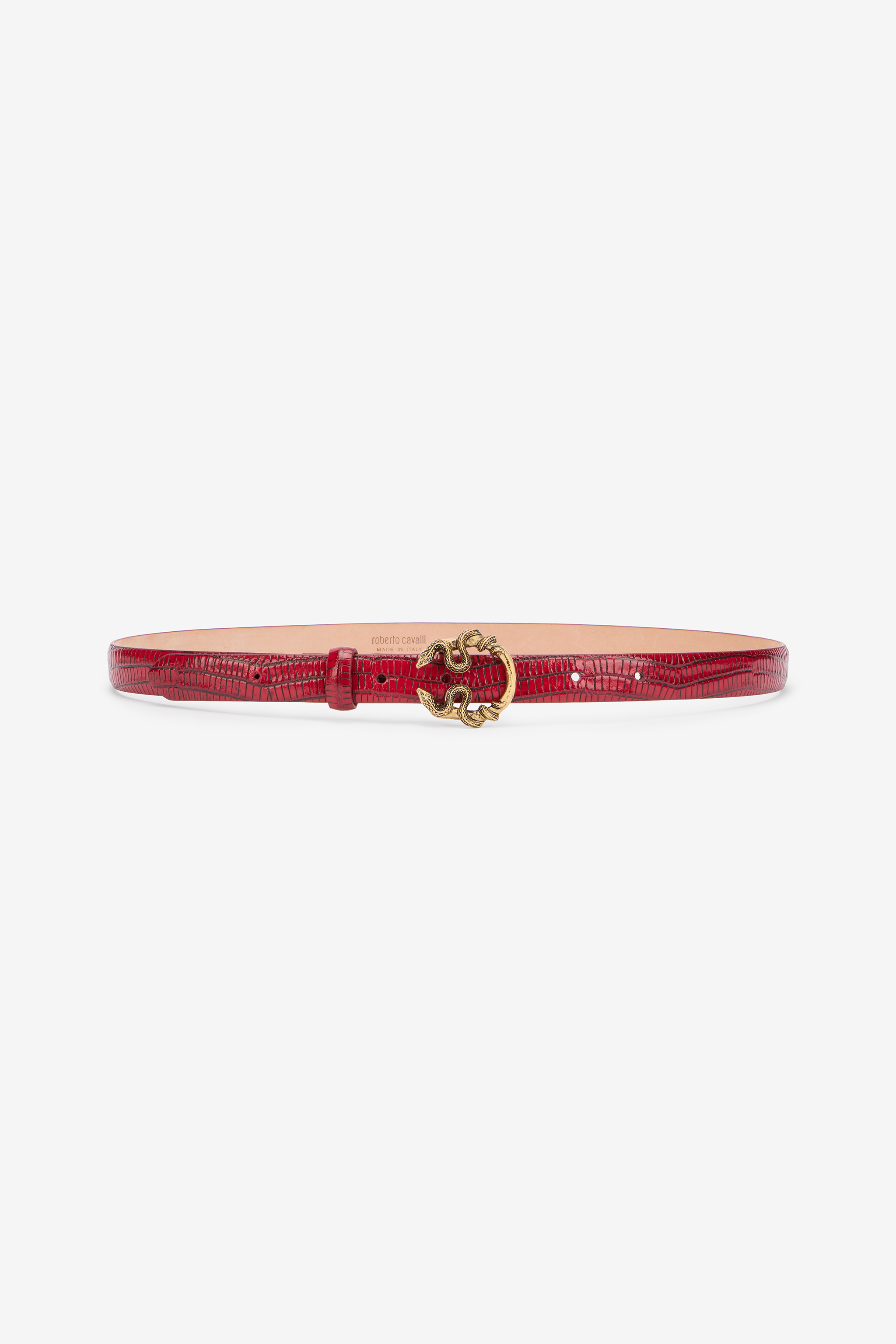 Serpentine Leather Belt