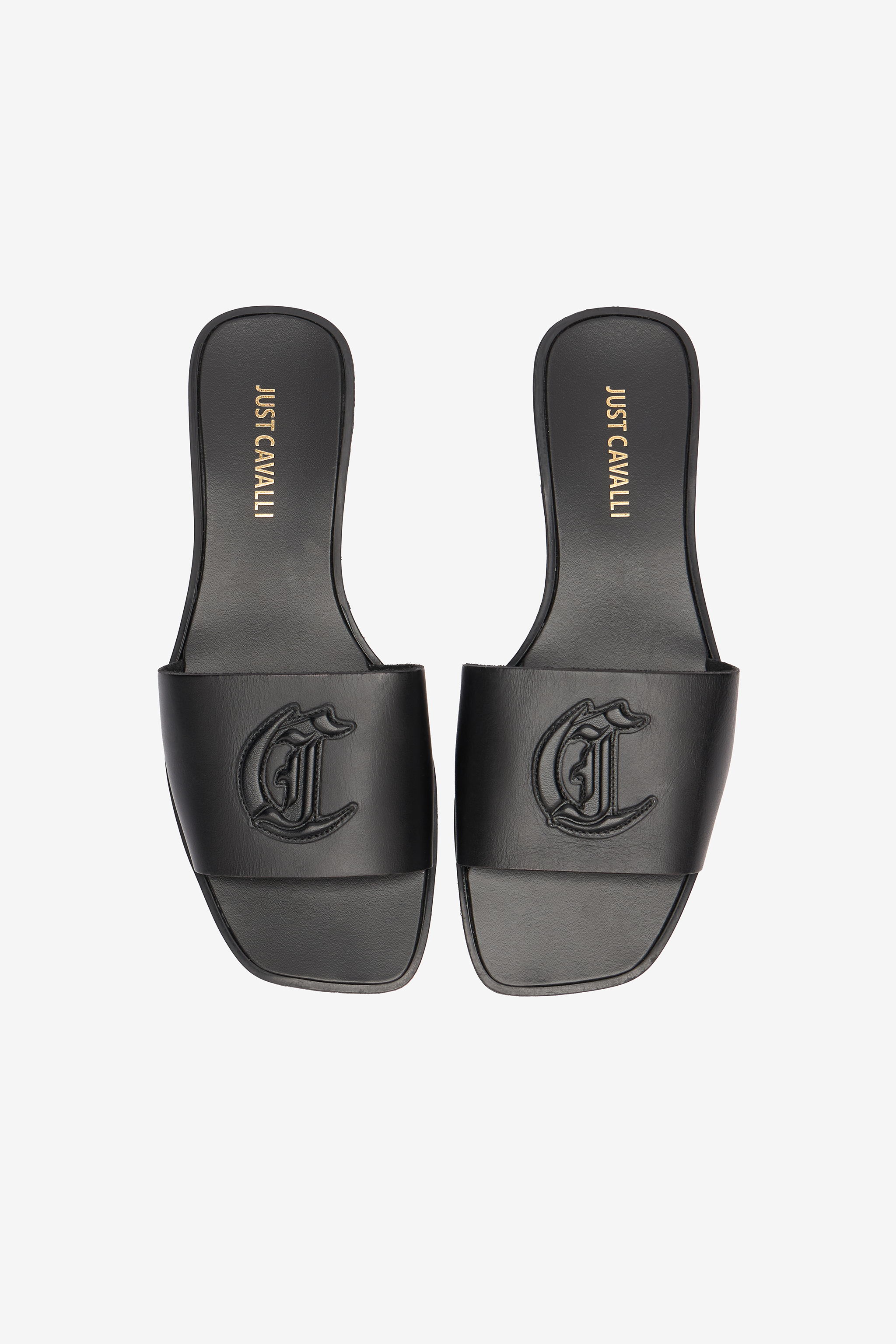 ROBERTO CAVALLI SLIPPER MIT MONOGRAMM JC