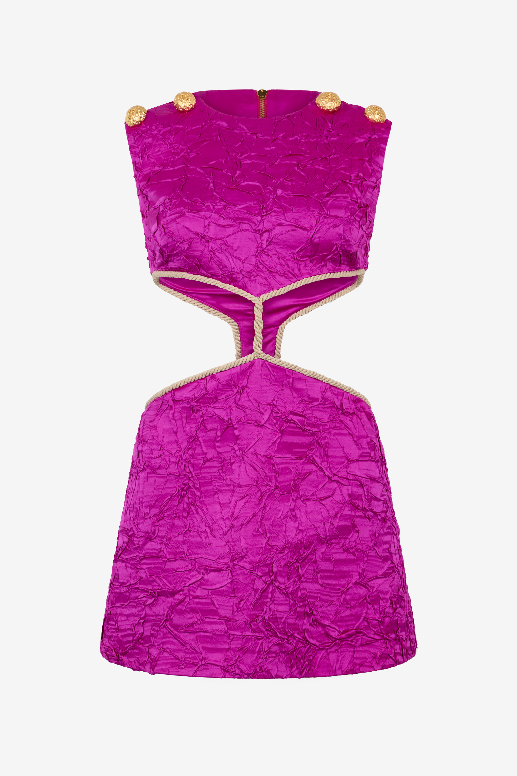 Roberto Cavalli Mini-kleid Mit Cut-out-detail In Fuchsia