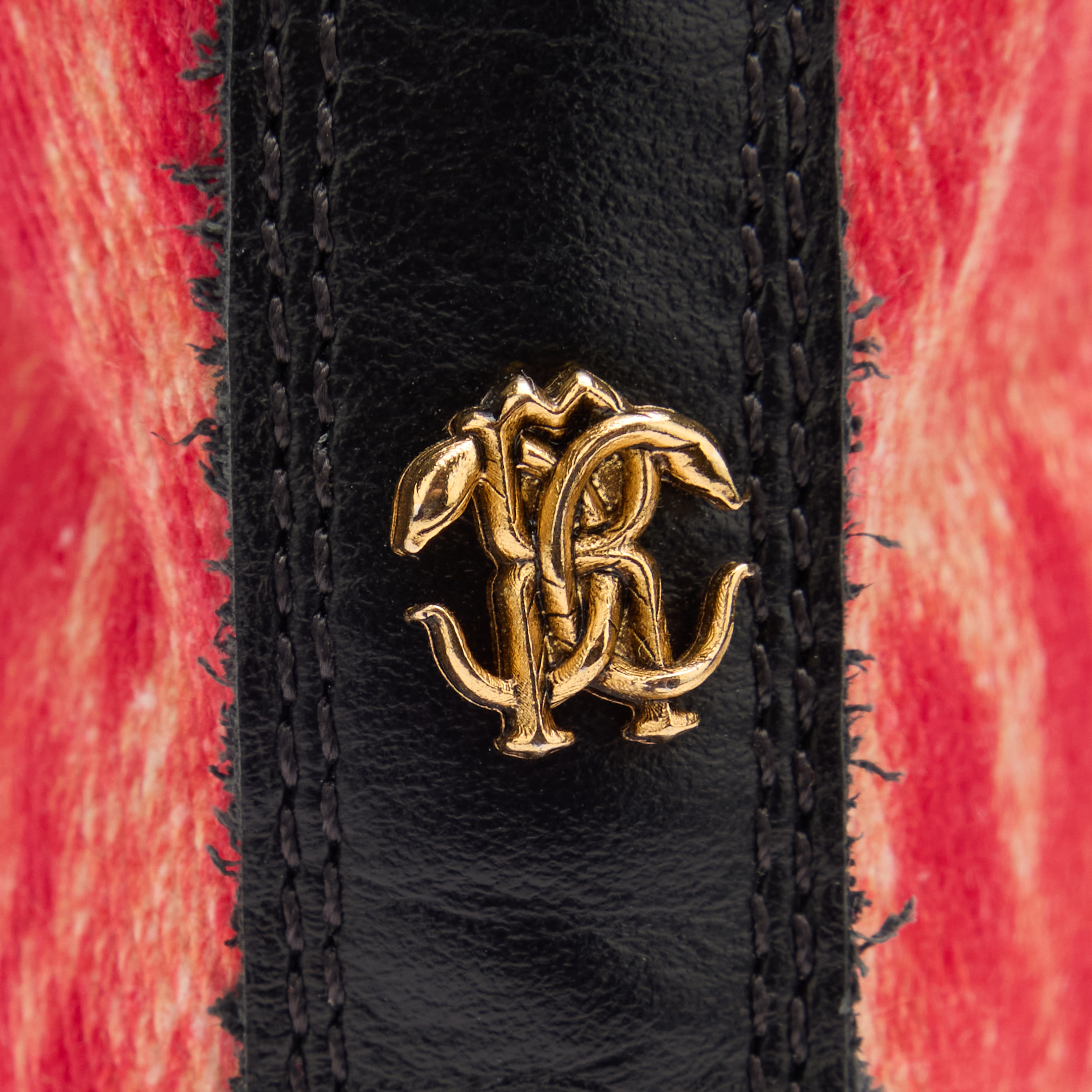 Roberto Cavalli High-top Sneakers With Zebra Print In Red