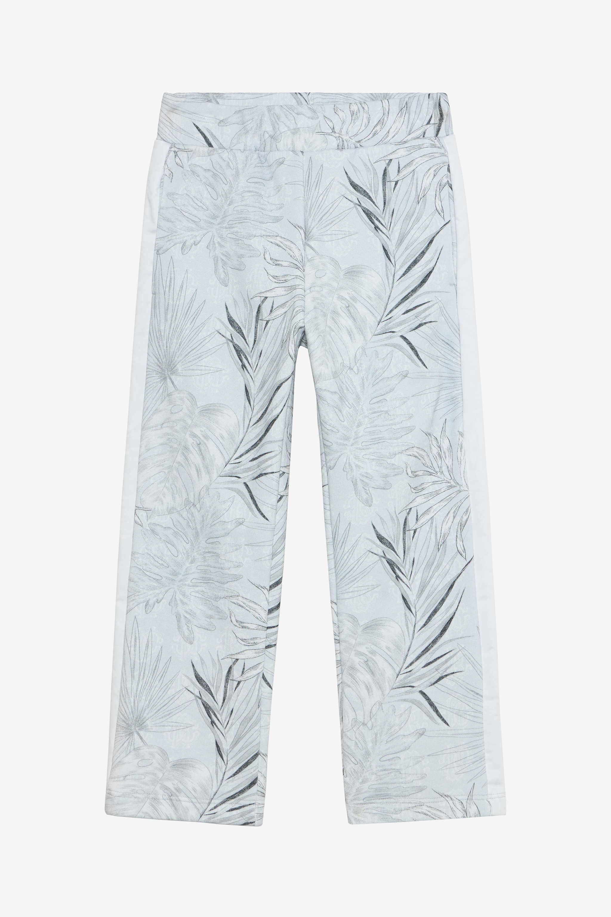 Roberto Cavalli Boys Grey Floral Print Pants - Ready To Wear