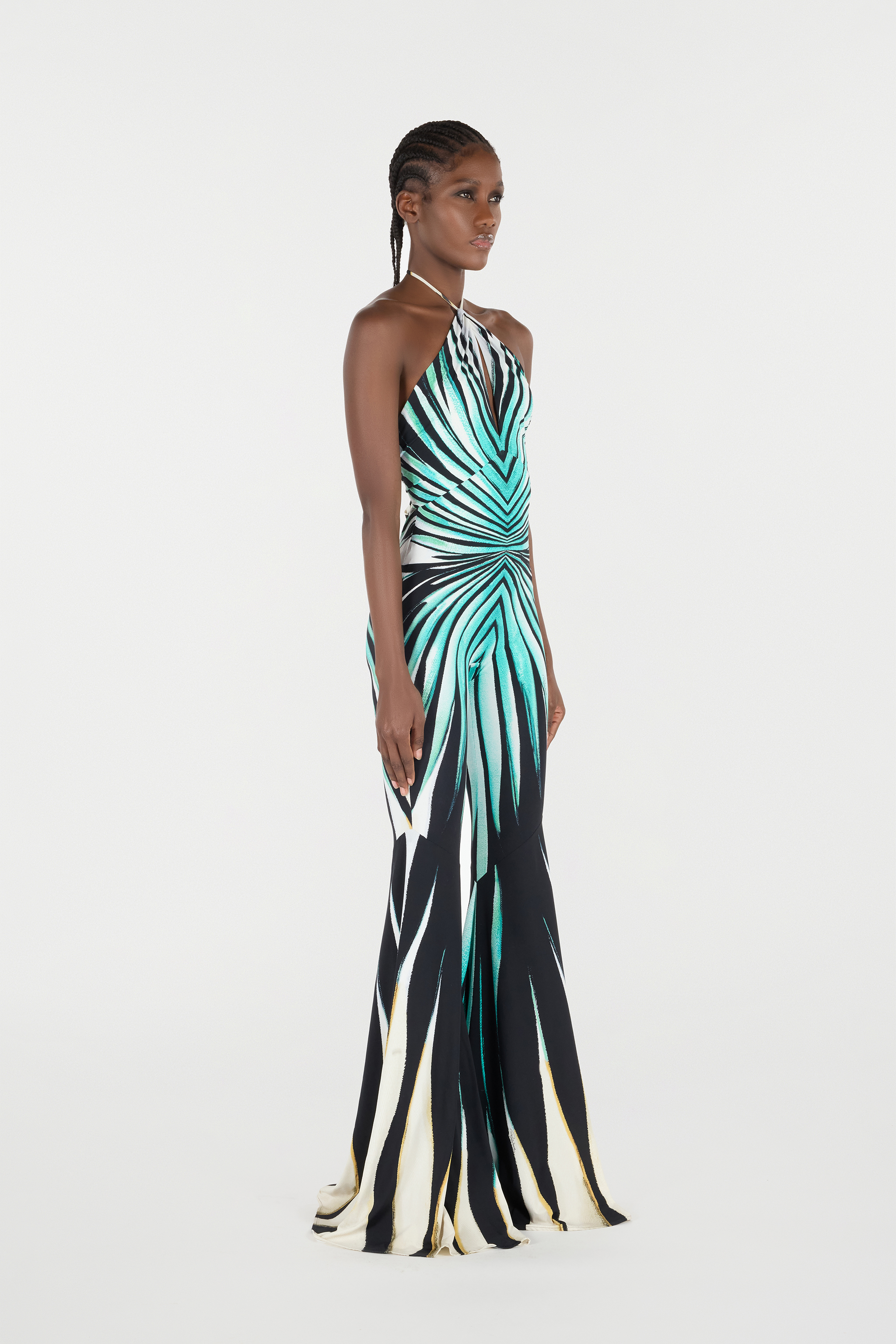 Roberto Cavalli Ray Of Sea Print Jumpsuit