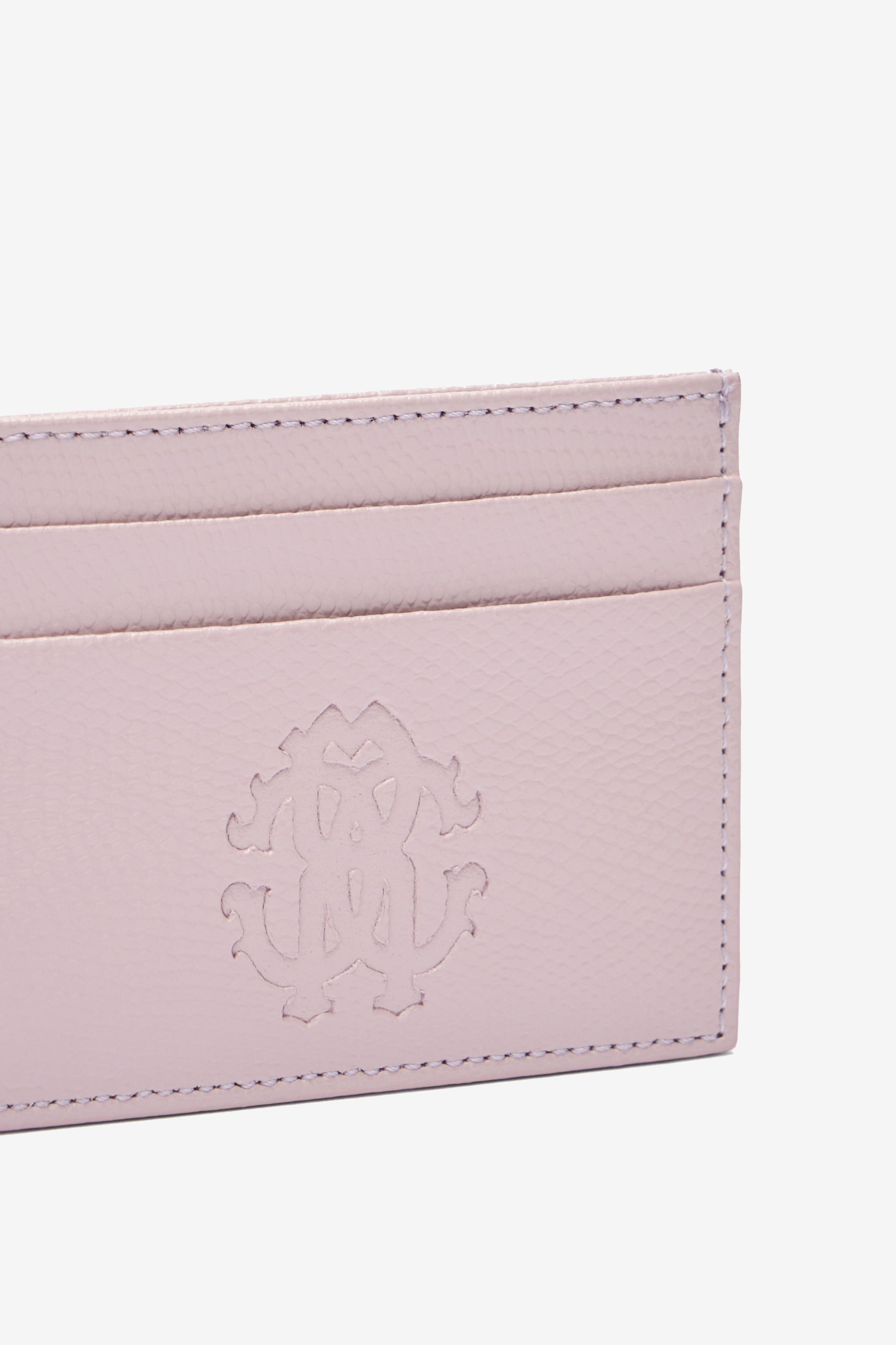 Shop Roberto Cavalli Woman Leather Card Case In Pink