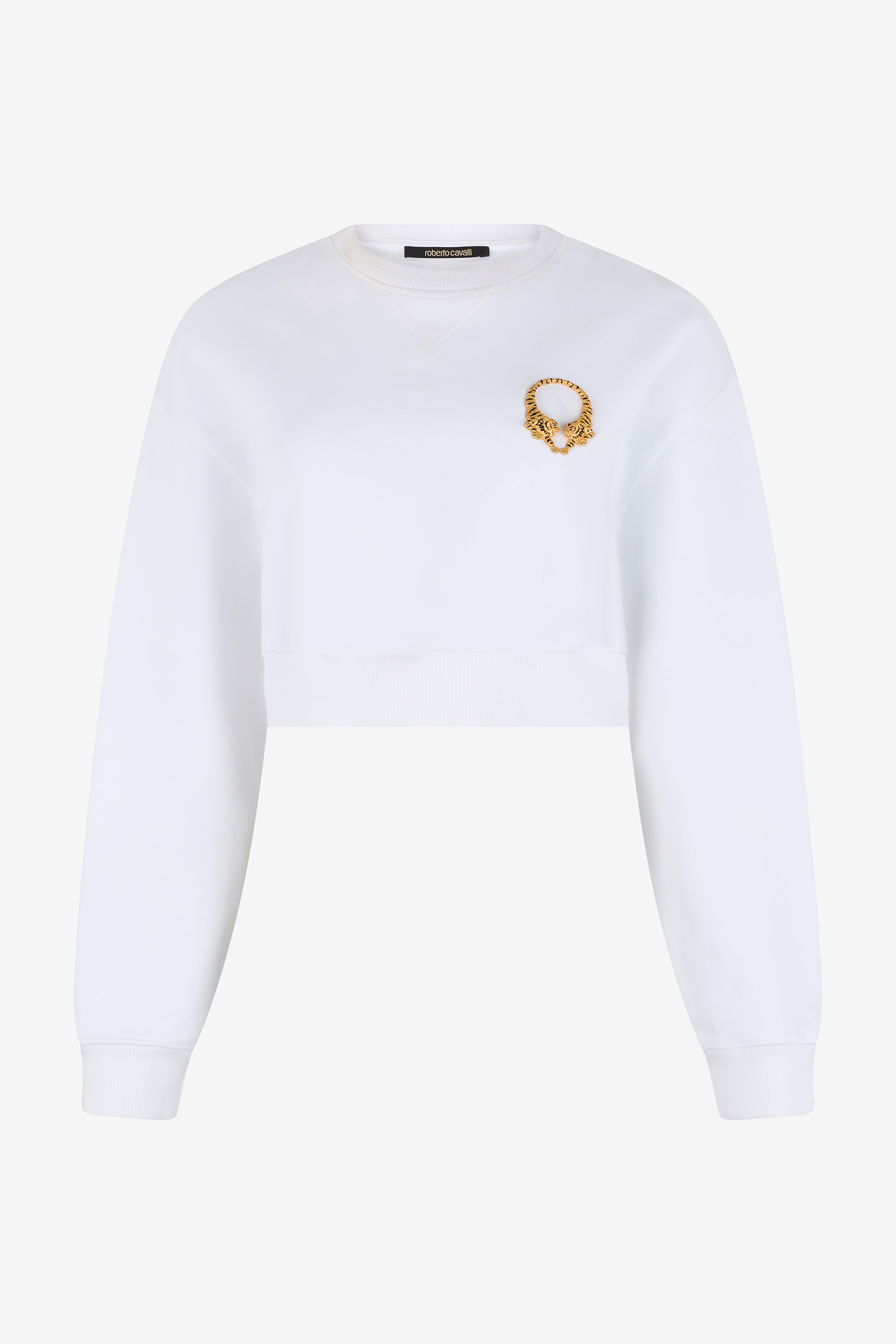 Roberto Cavalli Women's White Roar Sweatshirt - Sweatshirts