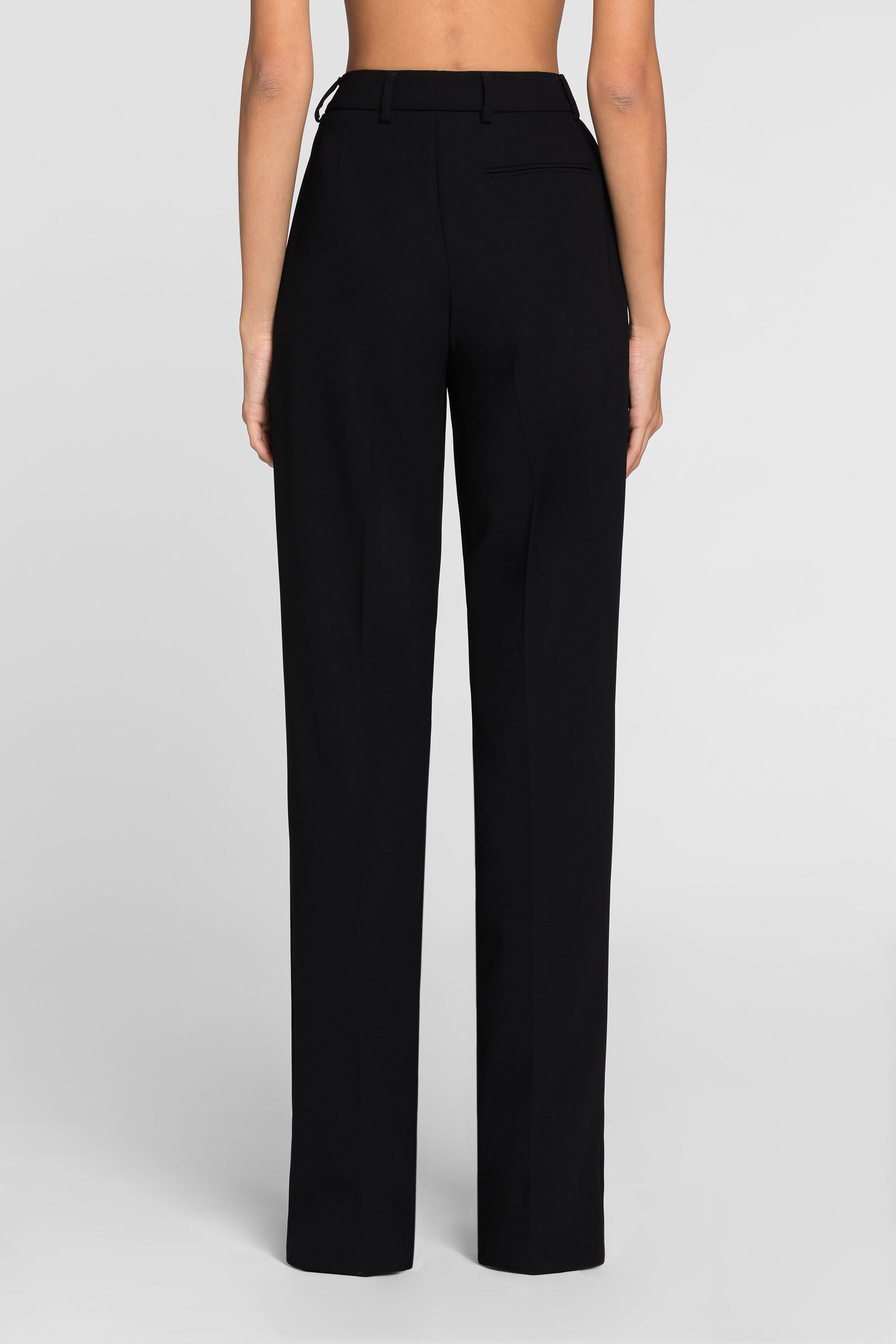 Roberto Cavalli High-waisted Tailored Trousers In Black