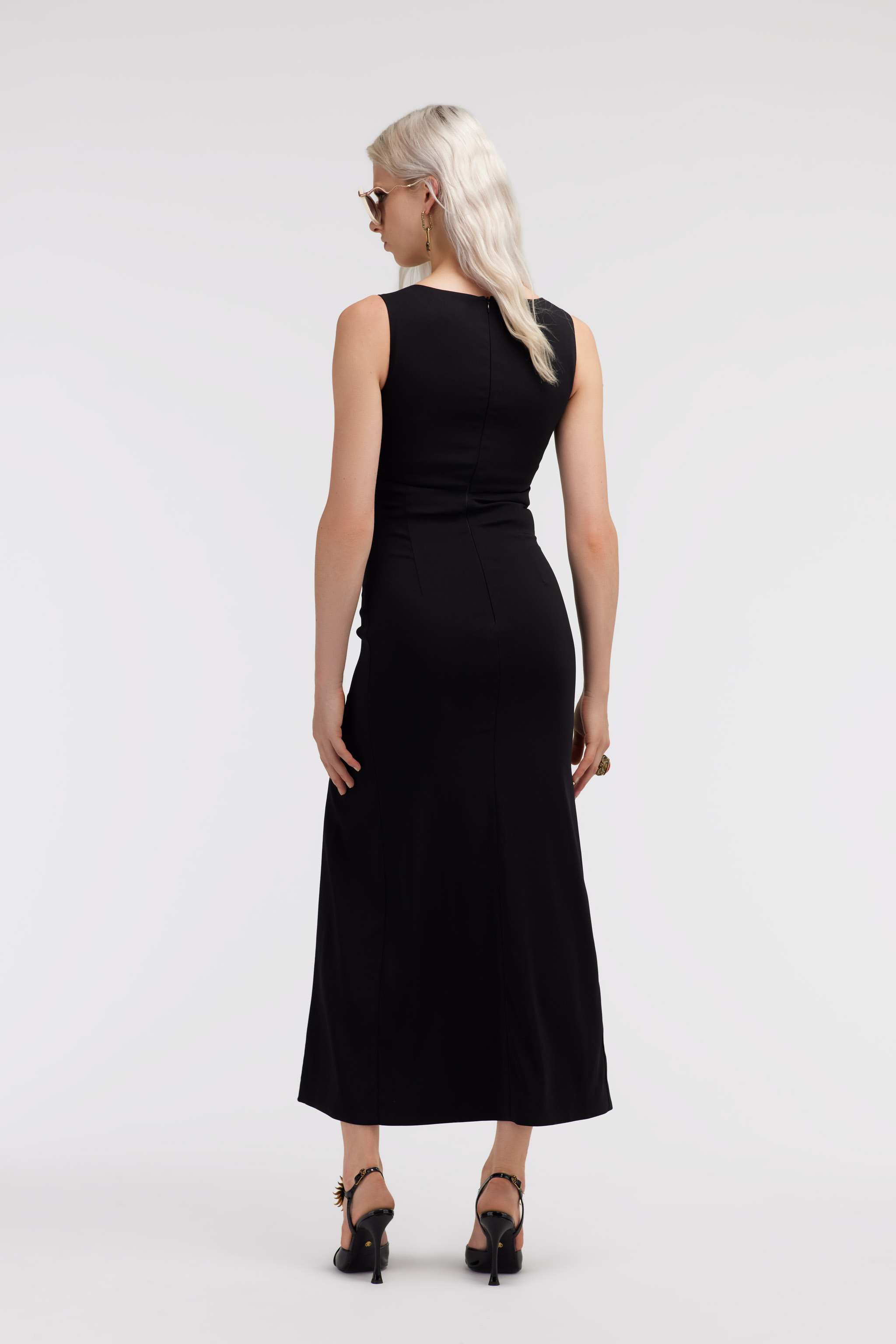 ROBERTO CAVALLI MIDI DRESS WITH SLITS