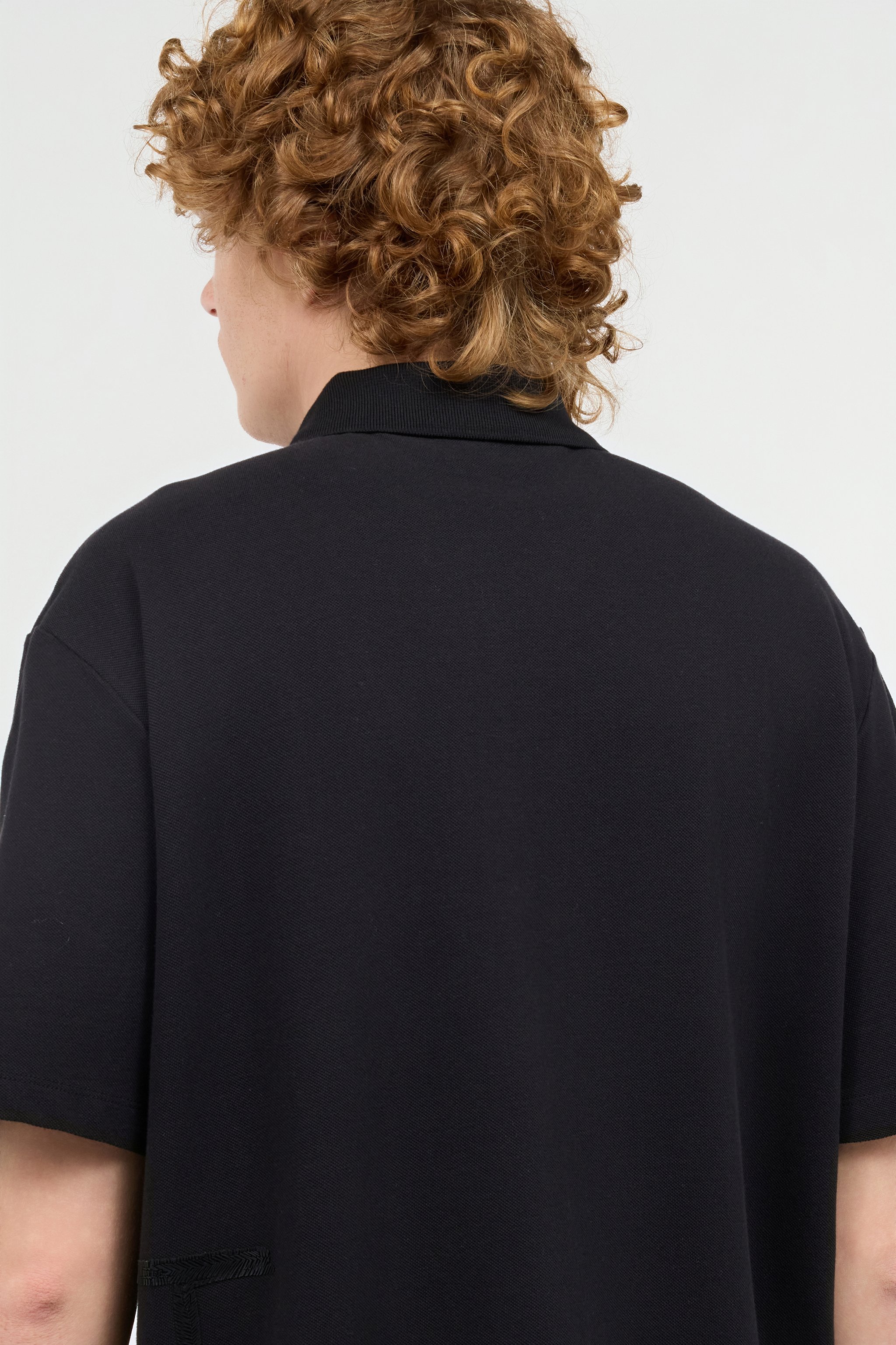 Roberto Cavalli Polo With Monogram And Lettering In Black