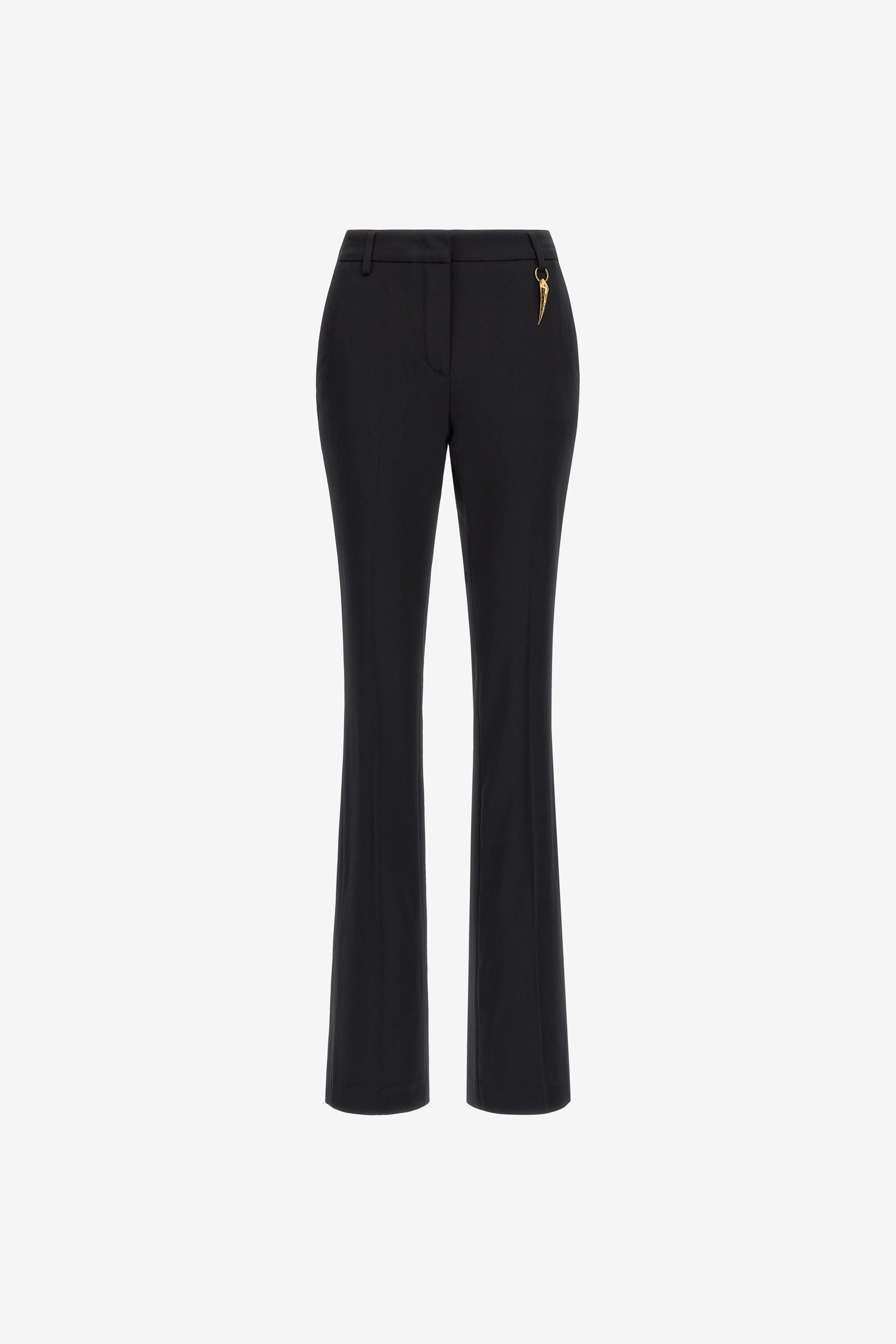 Roberto Cavalli Women's Black Pants With Fang Detail - Trousers & Shorts