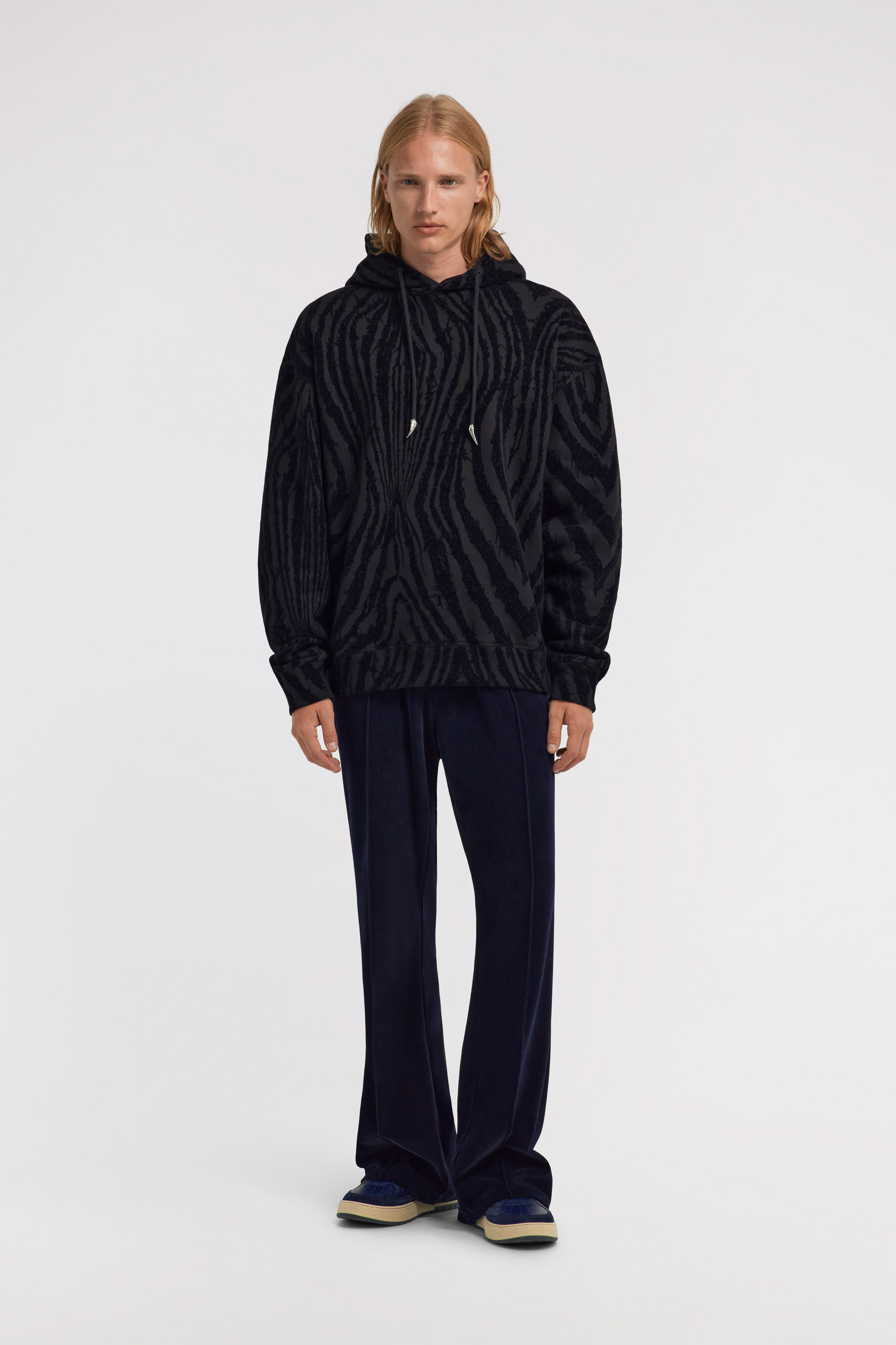 Roberto Cavalli Zebra Print Sweatshirt In Black