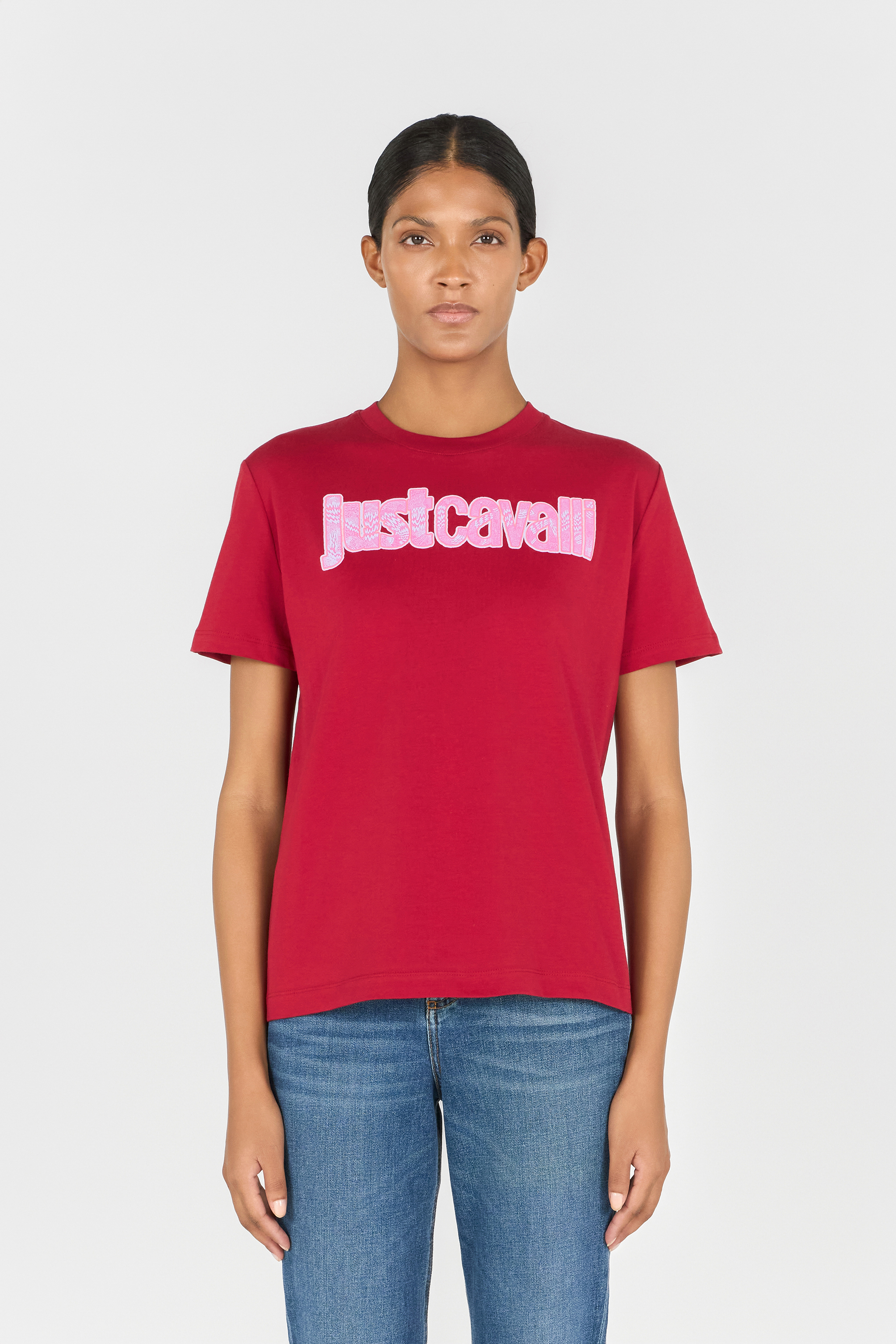 ROBERTO CAVALLI WOMAN COTTON T-SHIRT