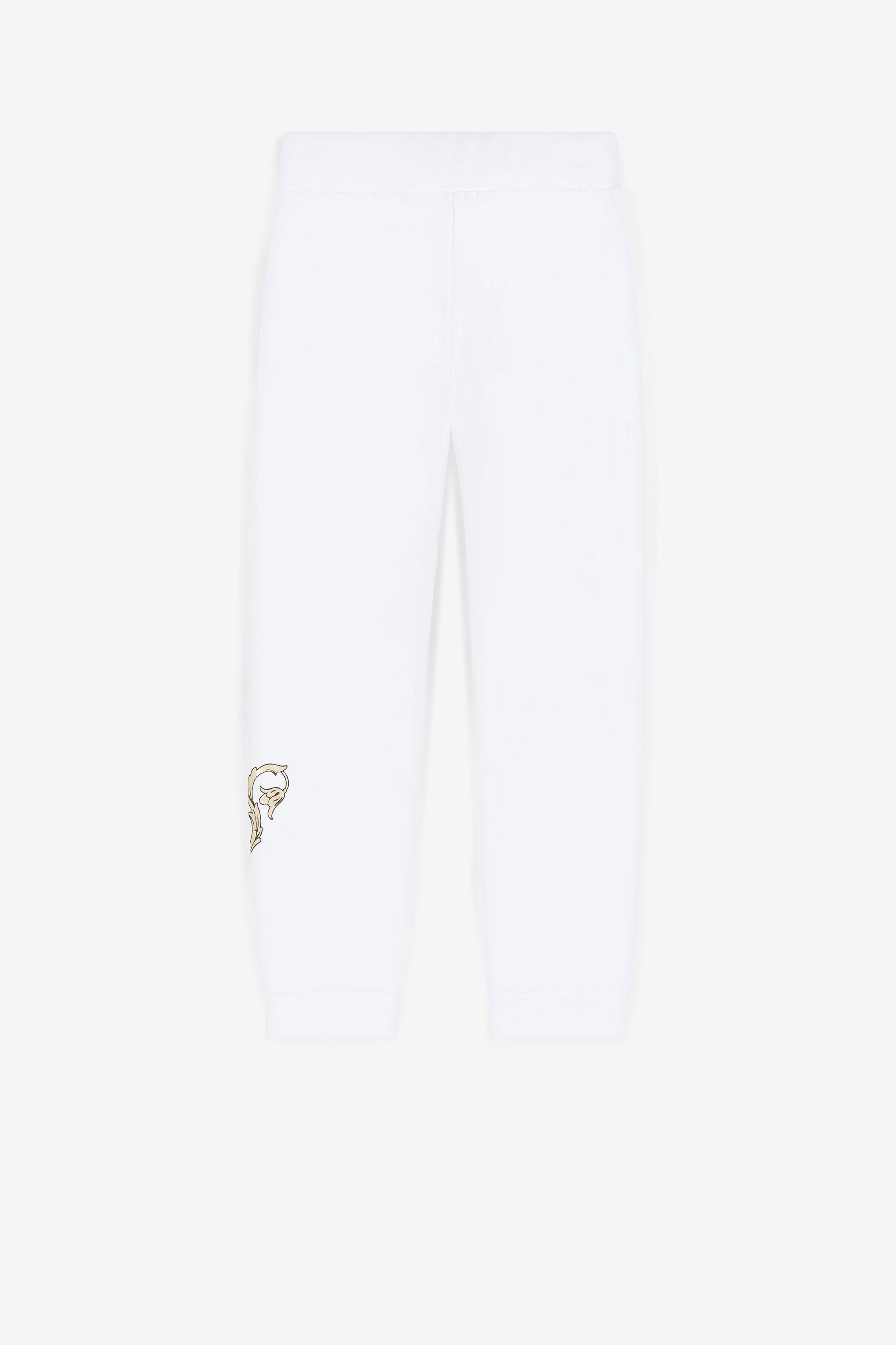 Roberto Cavalli Rc Monogram-print Sweatpants In White