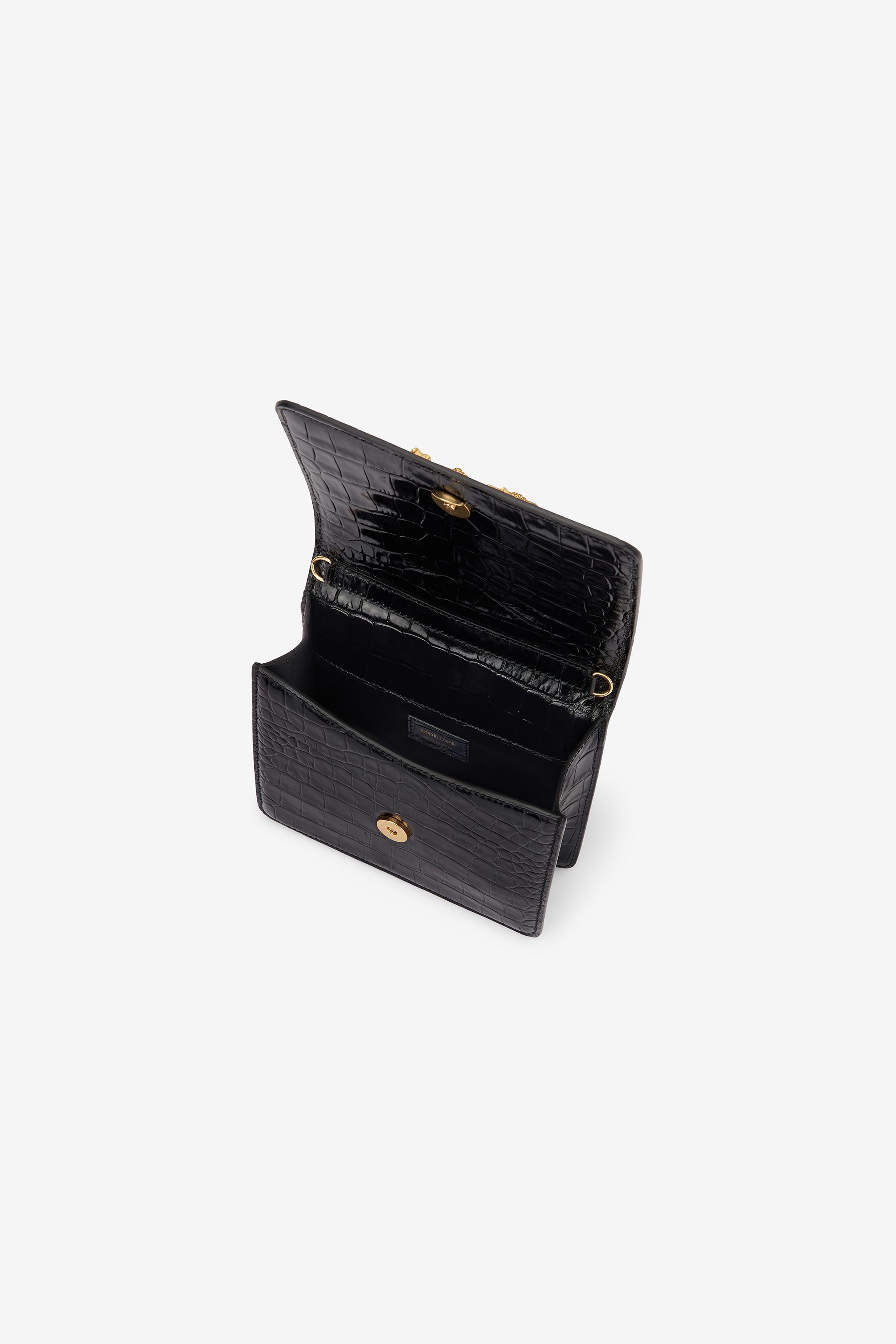 Roberto Cavalli Small Roar Bag In Black