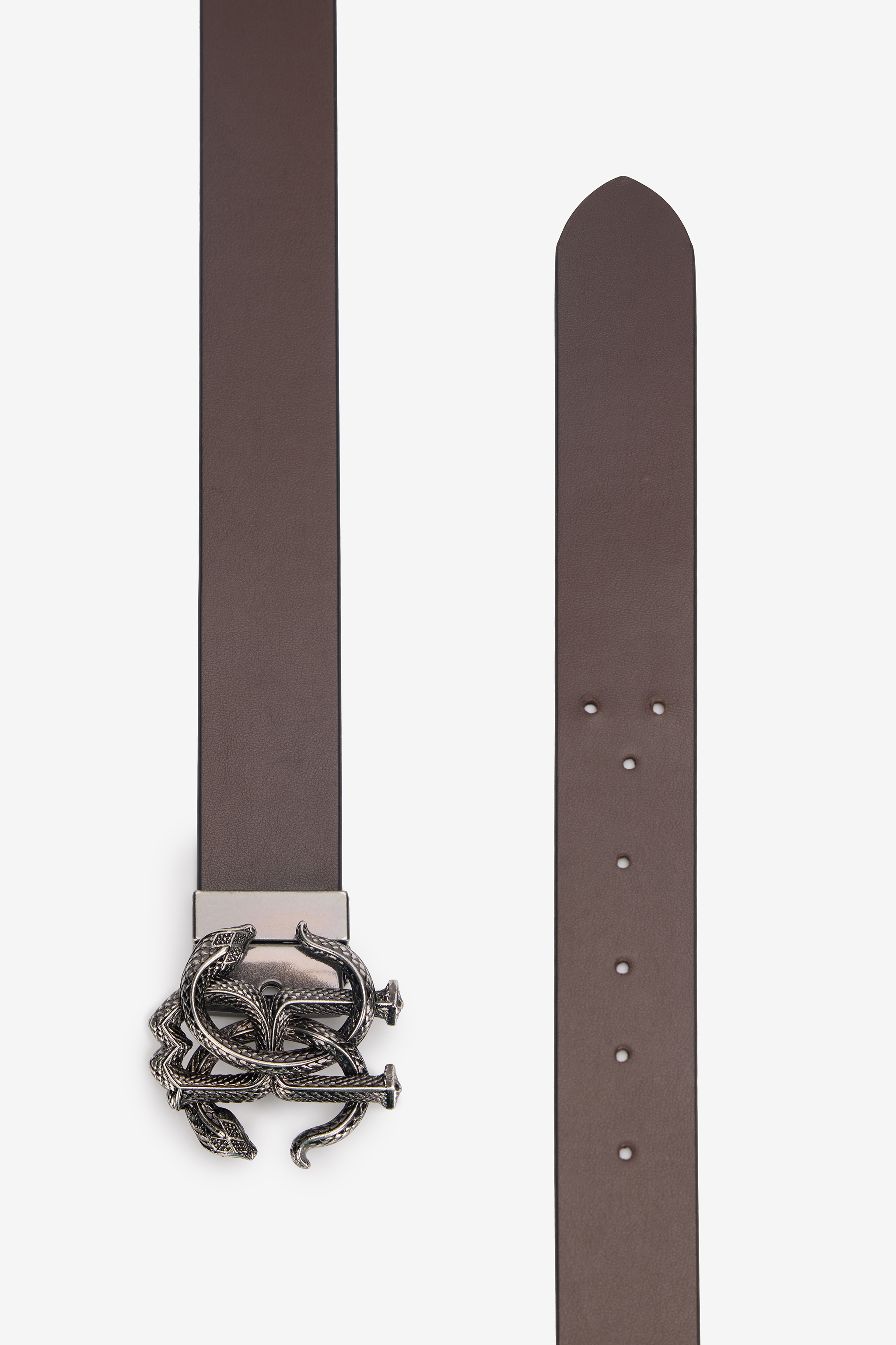 Belt With Monogram Mirror Snake