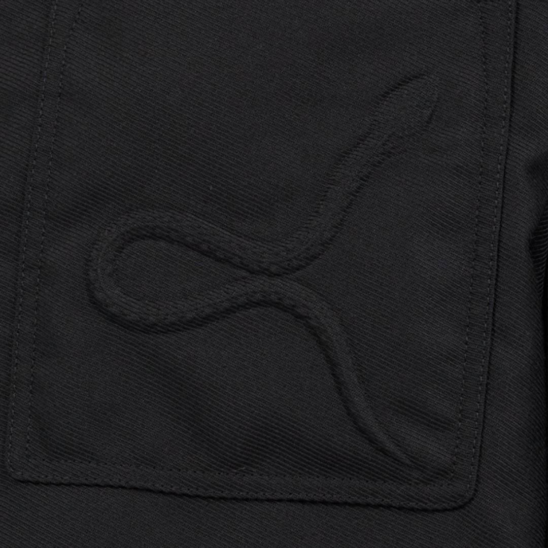 Plain Shirt with Embossed Serpent Motif