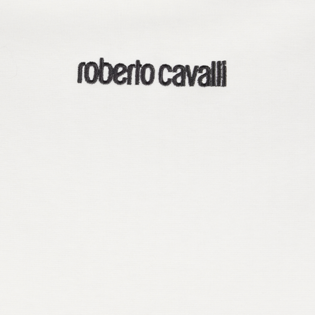 Roberto Cavalli Embroidered Logo T-shirt In White