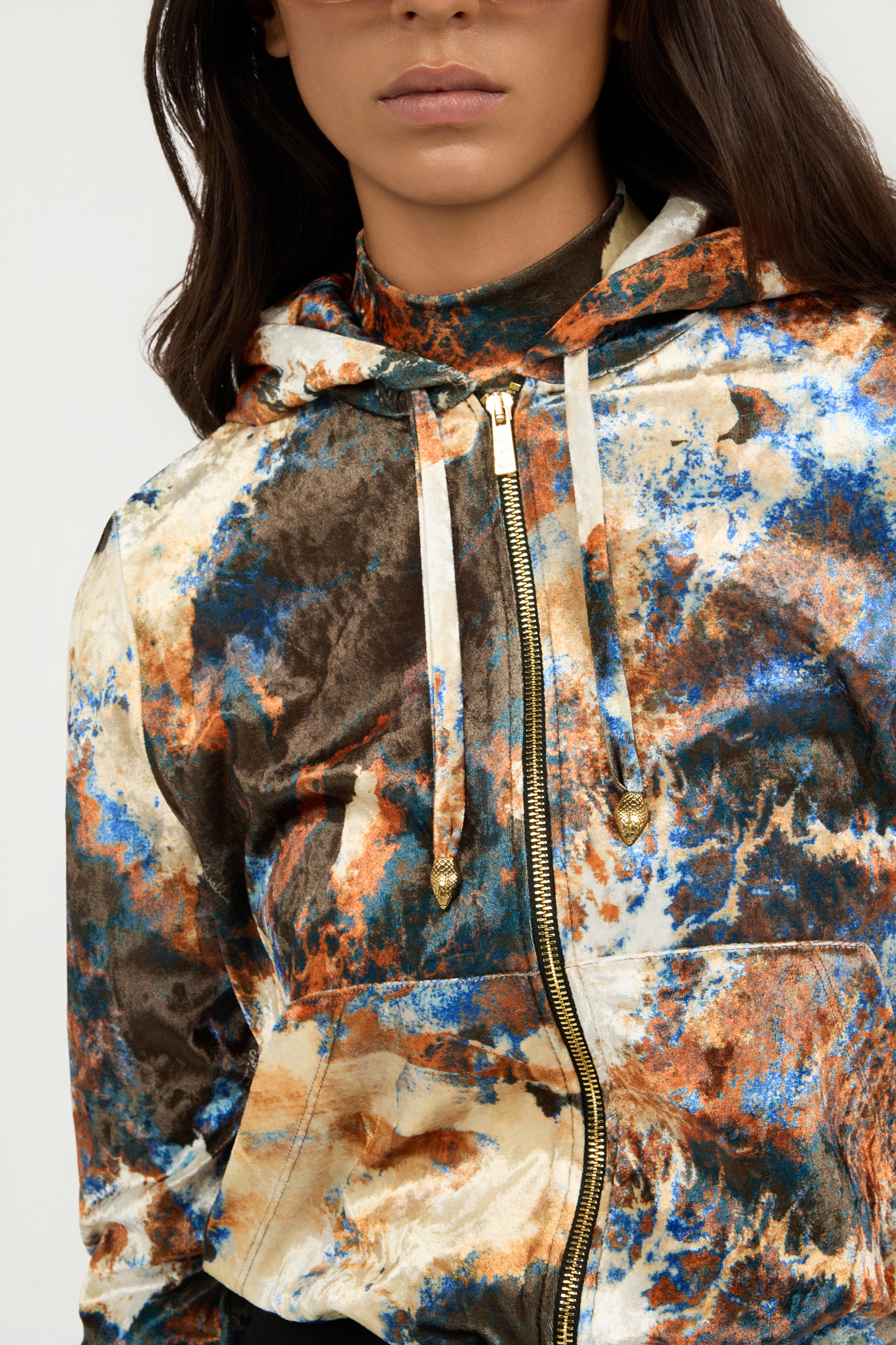 Roberto Cavalli Rusty Stain Print Sweatshirt Hoodie In Multi