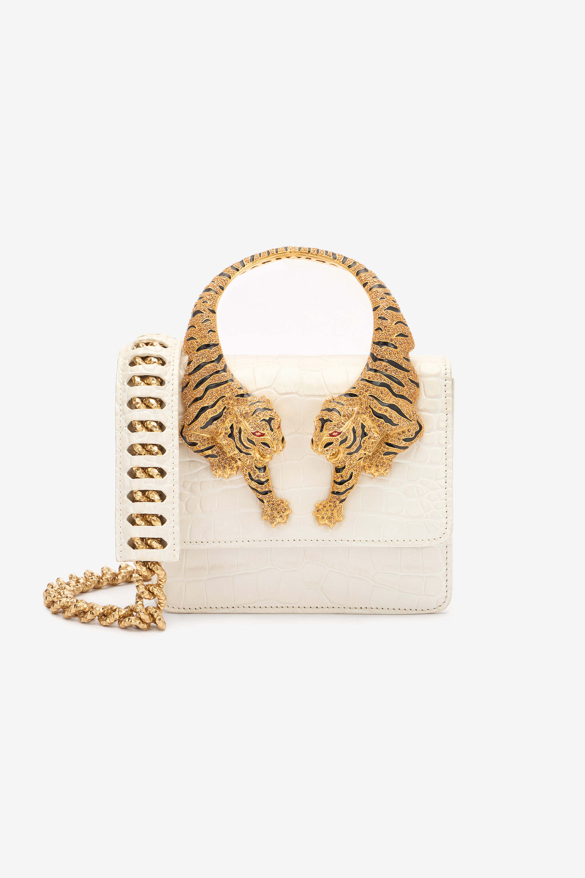 Roberto Cavalli Women's White Medium Roar Bag - Bags