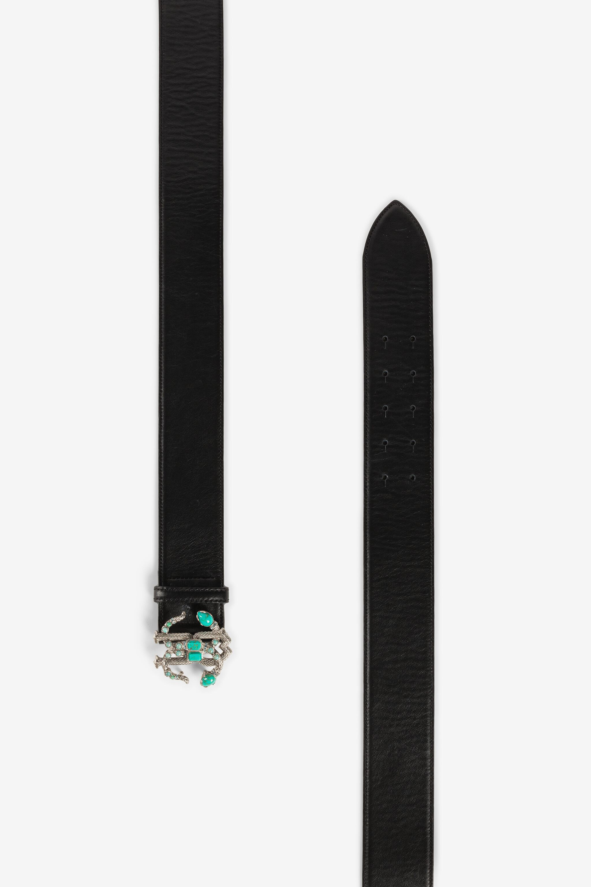 ROBERTO CAVALLI MIRROR SNAKE BELT