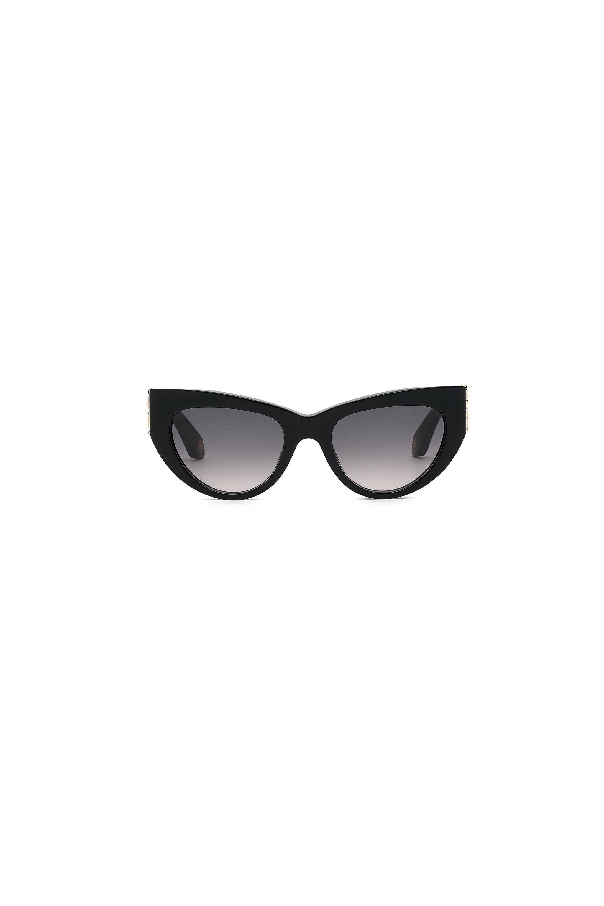 Shop Roberto Cavalli Sunglasses Monogram Collection In Shiny Black