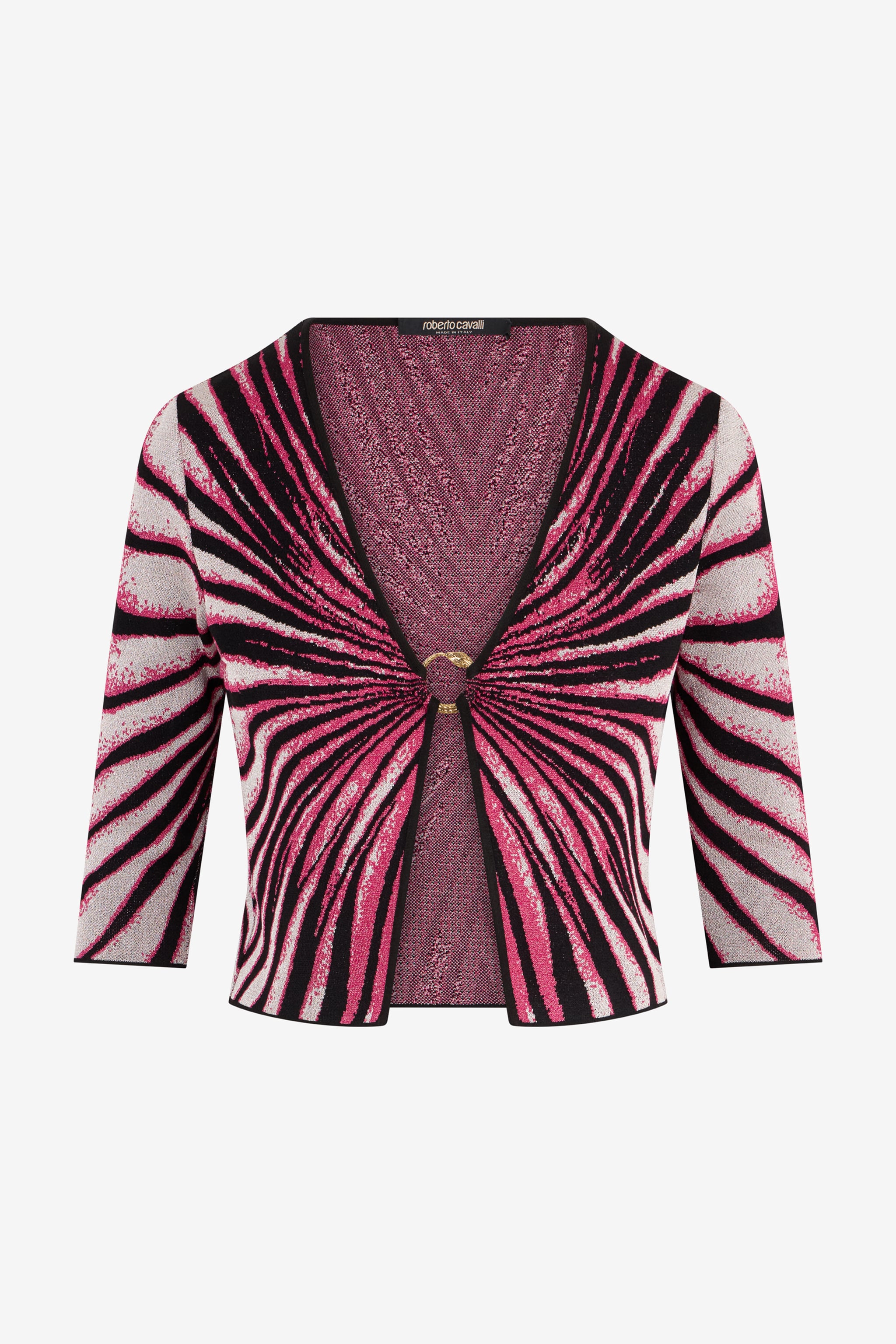 Ray Of Paradise Print Cardigan in MAGENTA for Women | Roberto Cavalli®