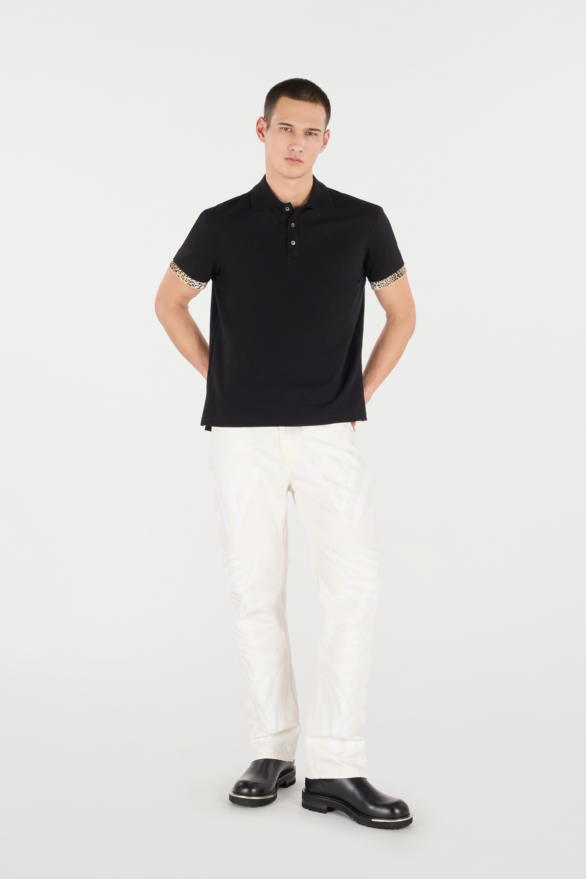 Polo With Jaguar Skin Details