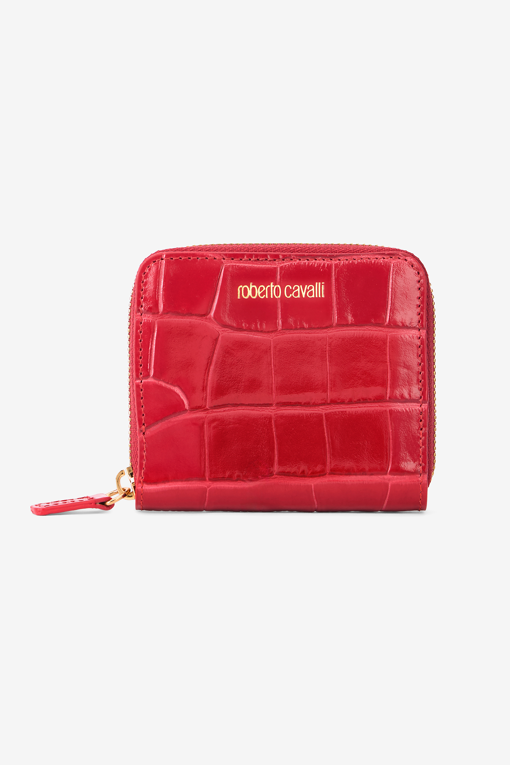 Roberto Cavalli Women's Small Antique Rose Crocodile-Effect Wallet - Antique Rose