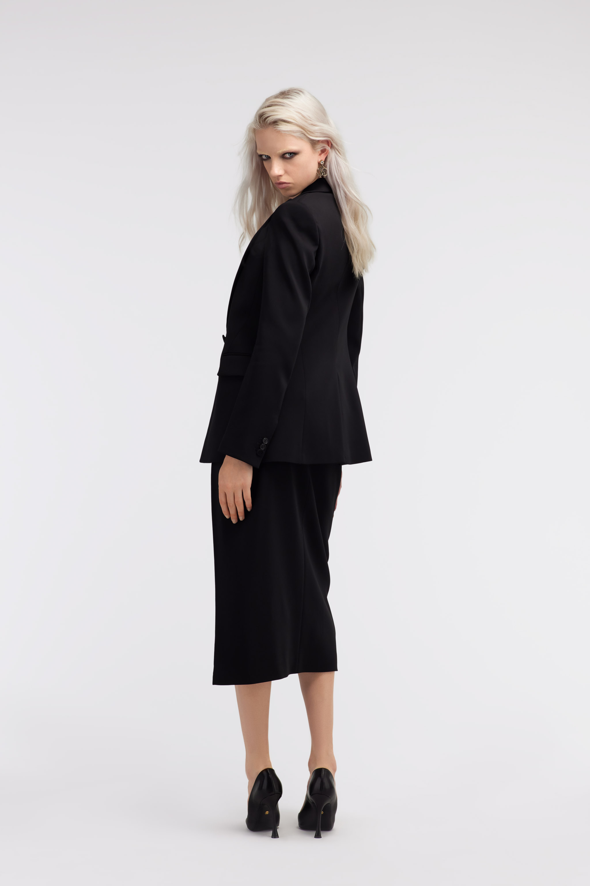 Roberto Cavalli One Button Blazer In Black