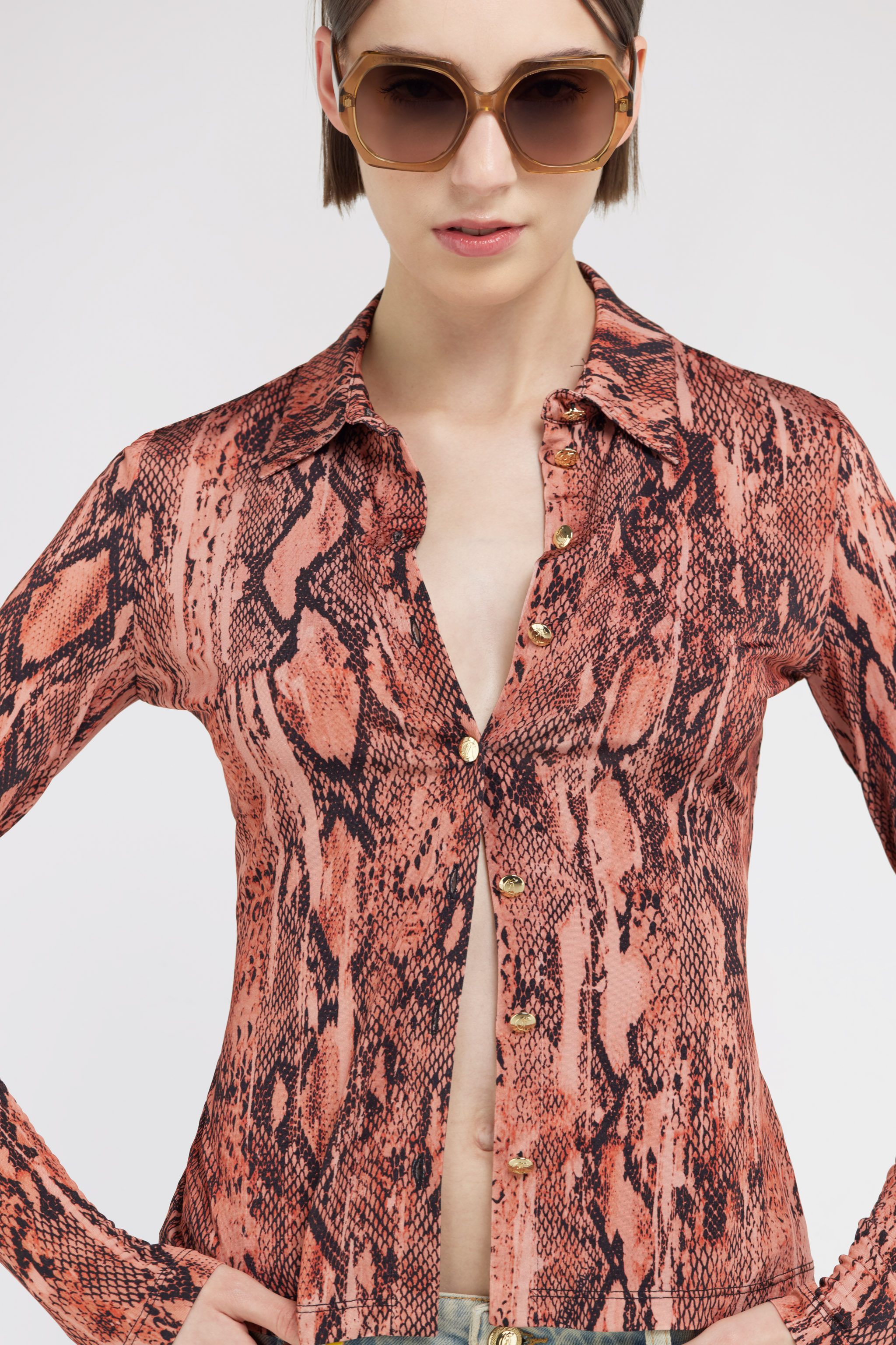 Roberto Cavalli Just Cavalli Shirt In Fuchsia