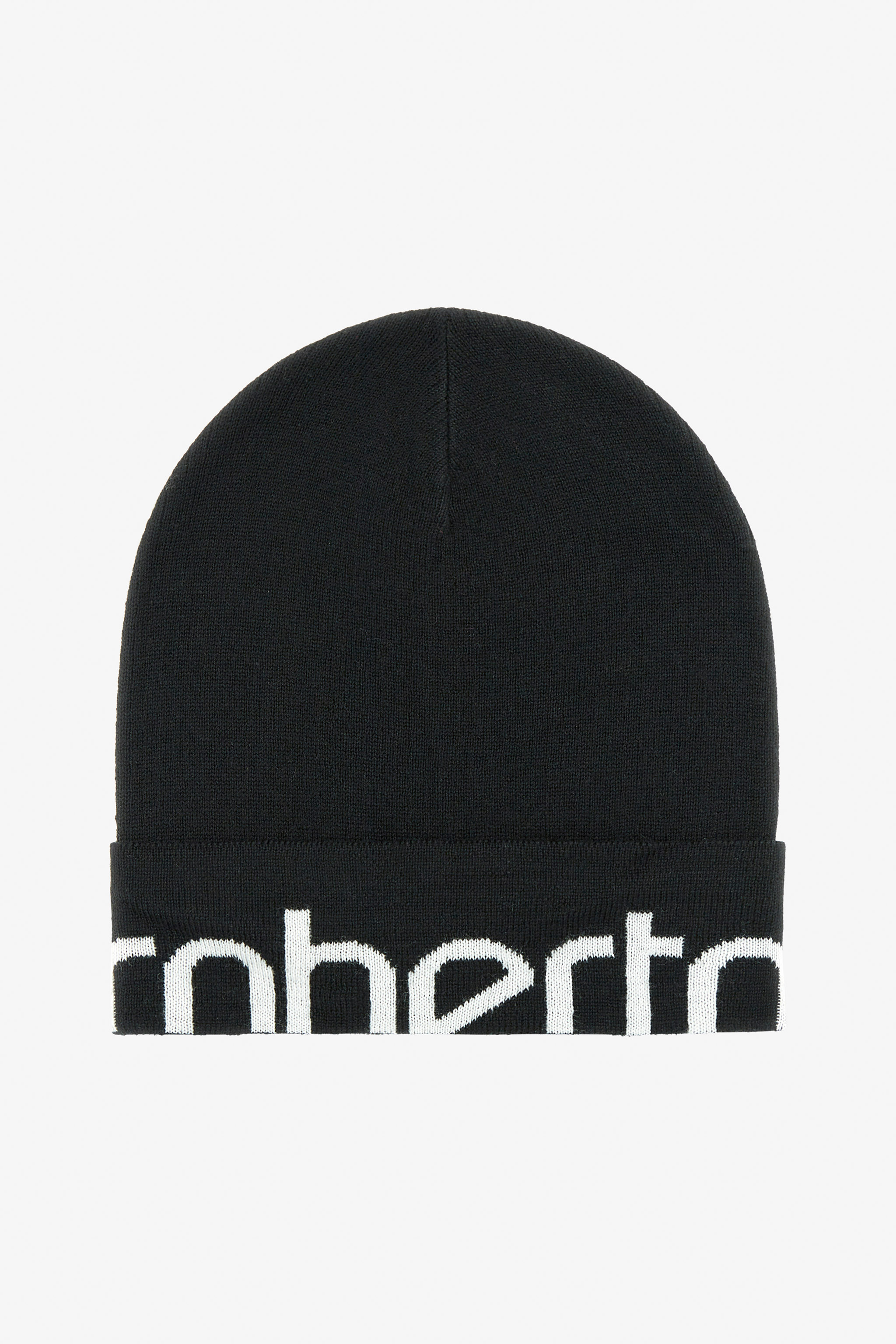 ROBERTO CAVALLI WOOL BLEND BEANIE WITH LOGO