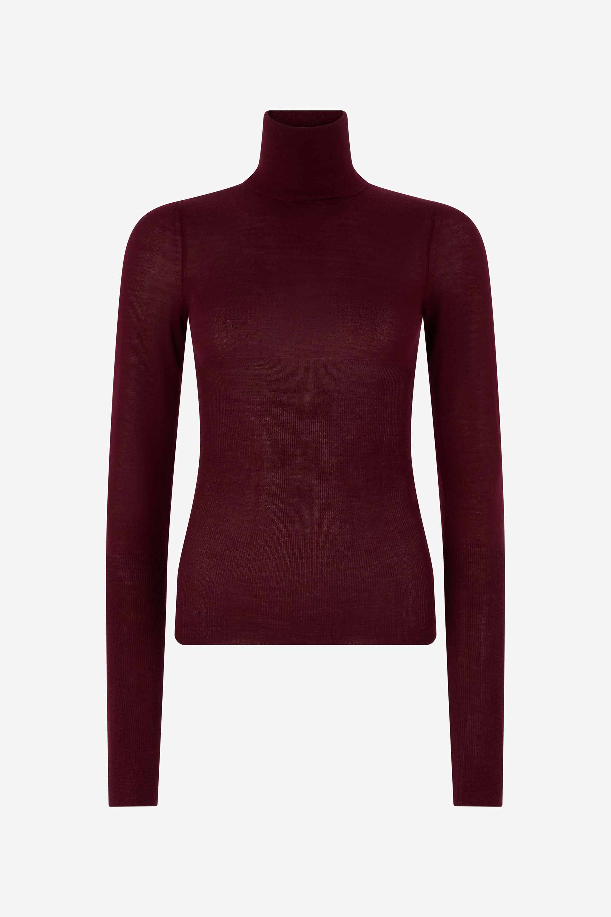 Burgundy Turtleneck Top