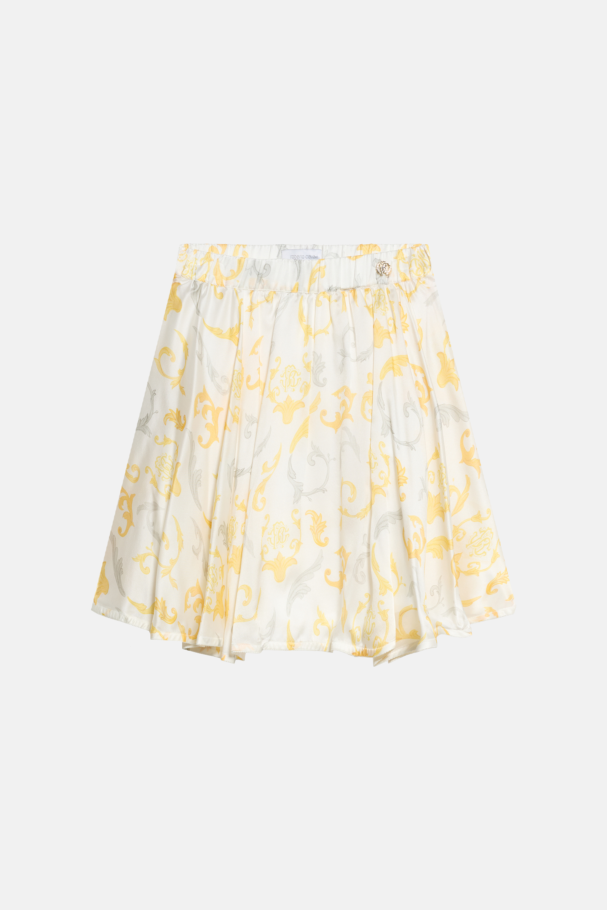 Roberto Cavalli Girls White Children's Skirt With Araldic Print - Skirts Milky