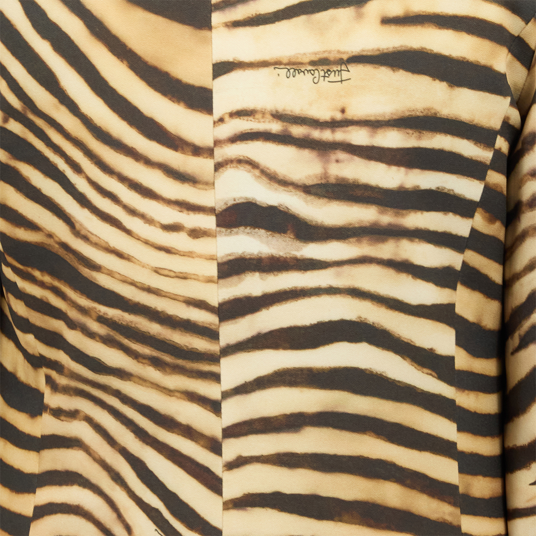 Roberto Cavalli Tiger Skin Print Jacket In Light Brown