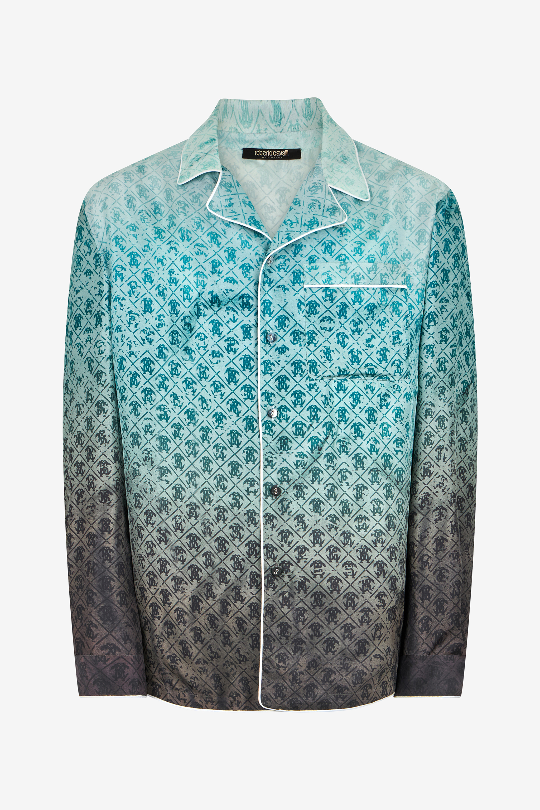 Roberto Cavalli Silk Shirt with Monogram