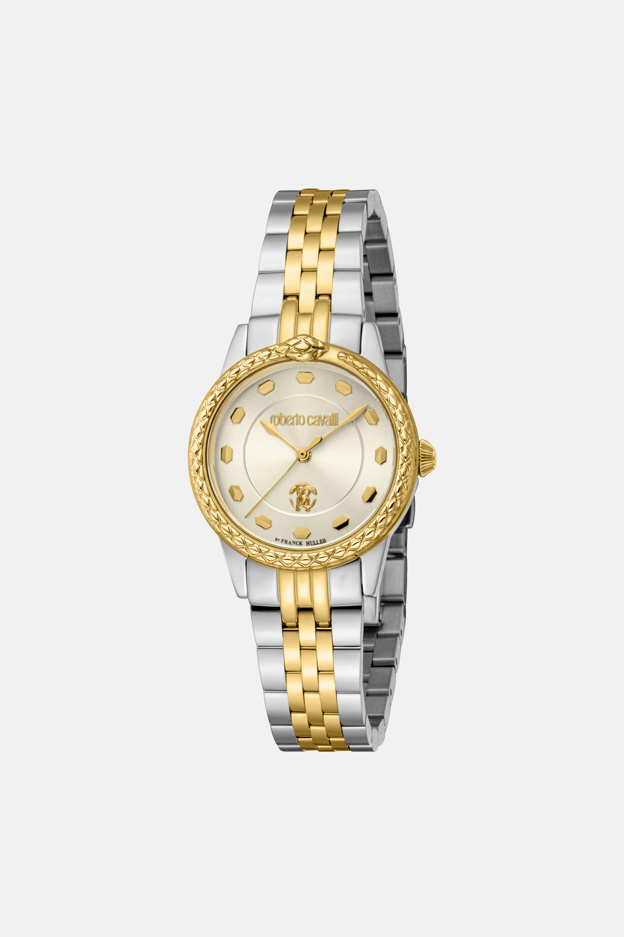 Roberto Cavalli By Franck Muller Snake Core Watch In Silver/gold
