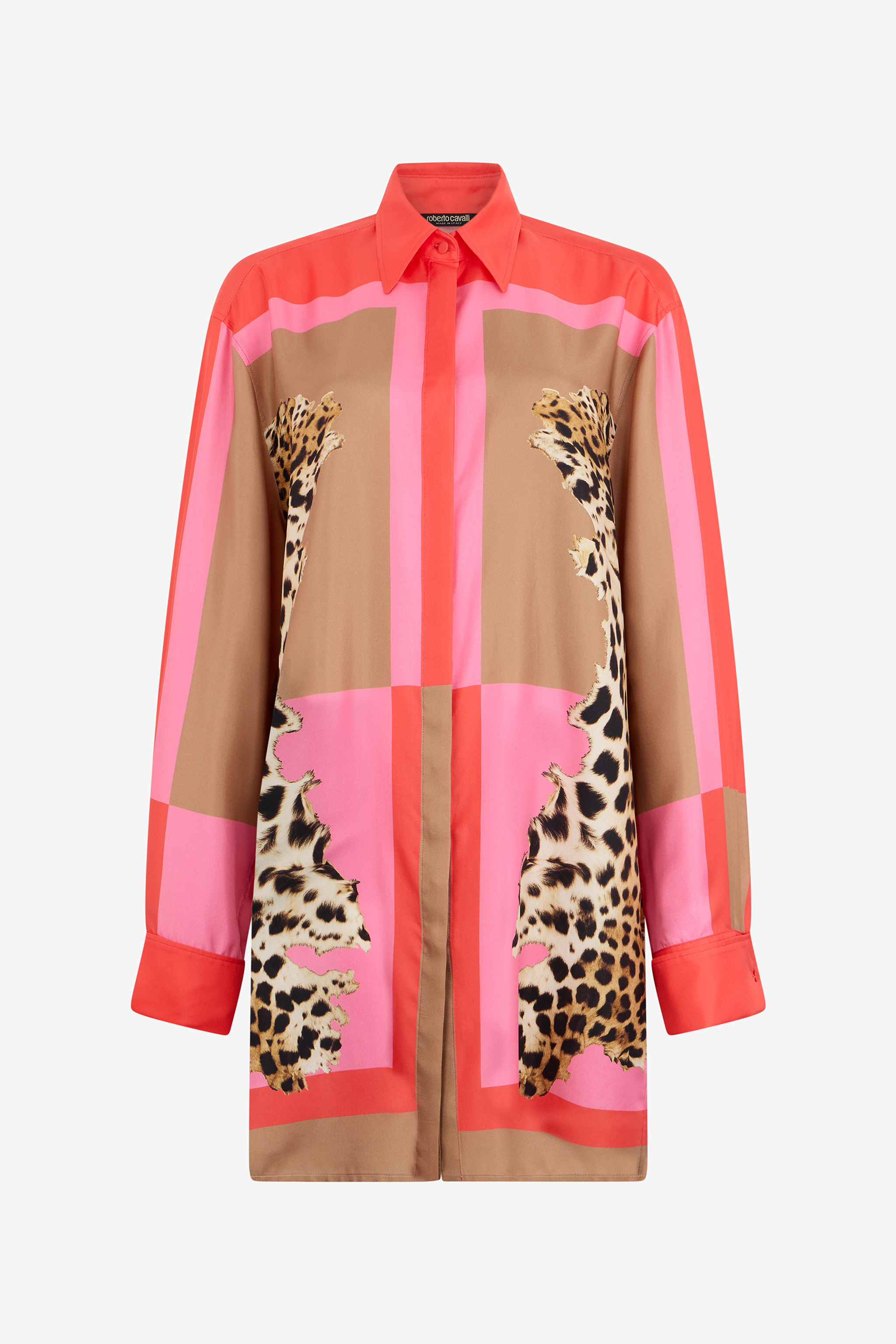 Roberto Cavalli Cavalli Pop Print Silk Dress