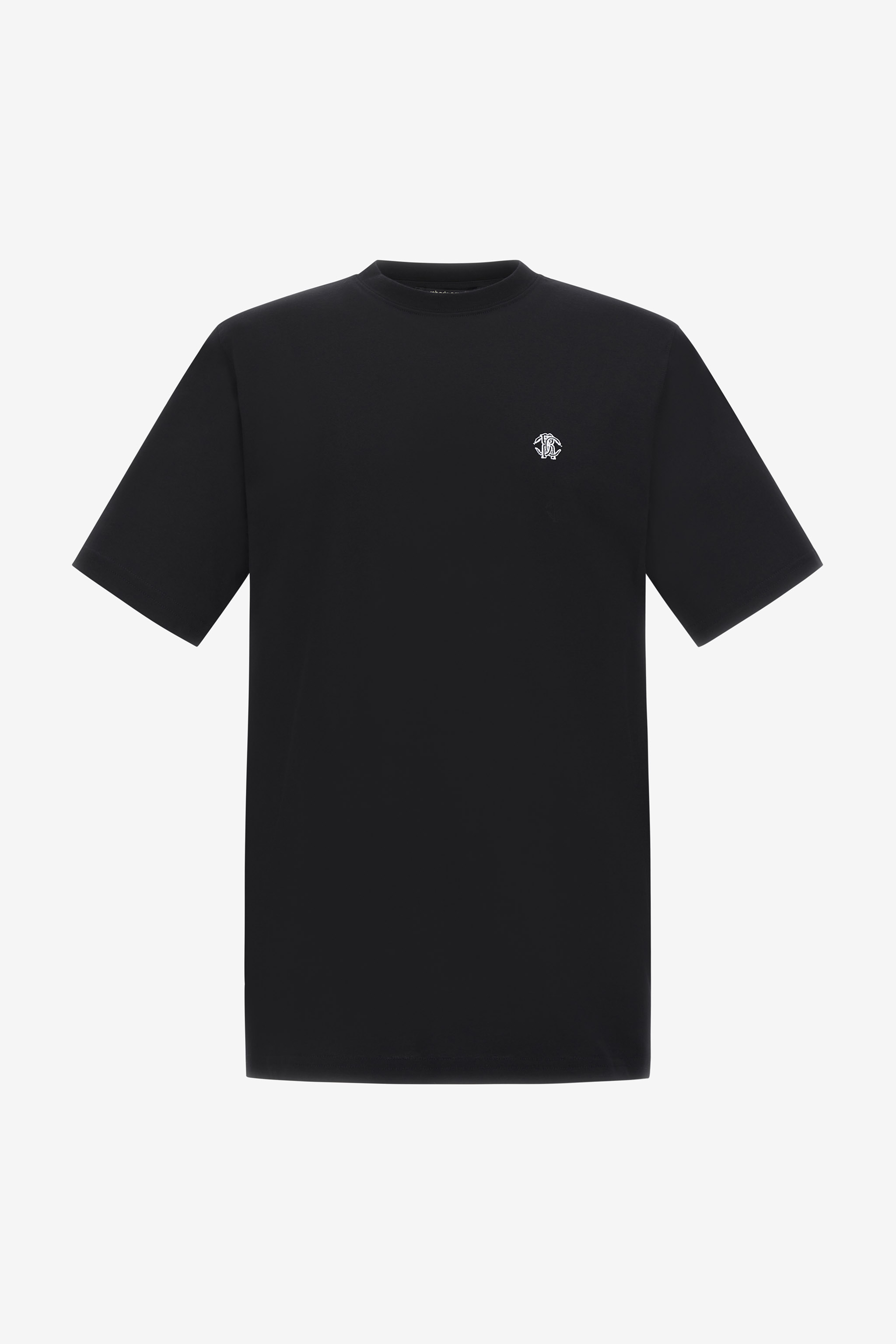 Roberto Cavalli Man T-shirt Black Size L Cotton