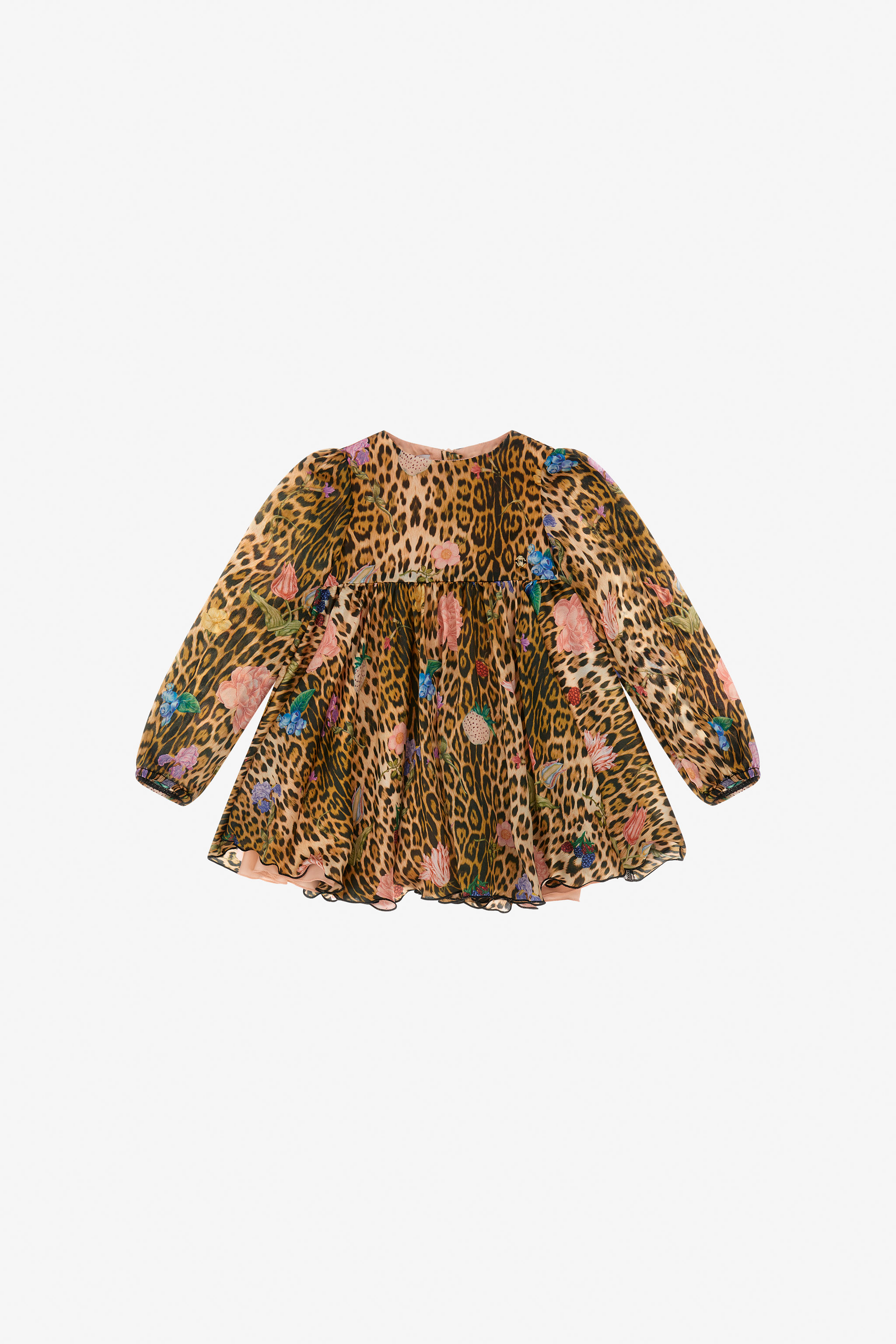 Roberto Cavalli Girls Light/Brown Leopard-Print Dress - Ready To Wear