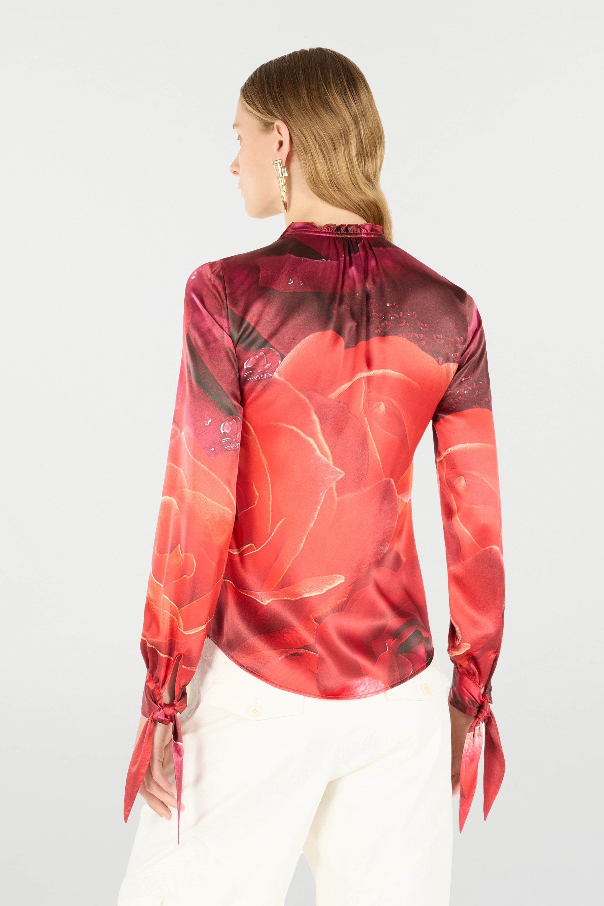 Roberto Cavalli Rose-Print Silk Shirt | Thumbnail 3