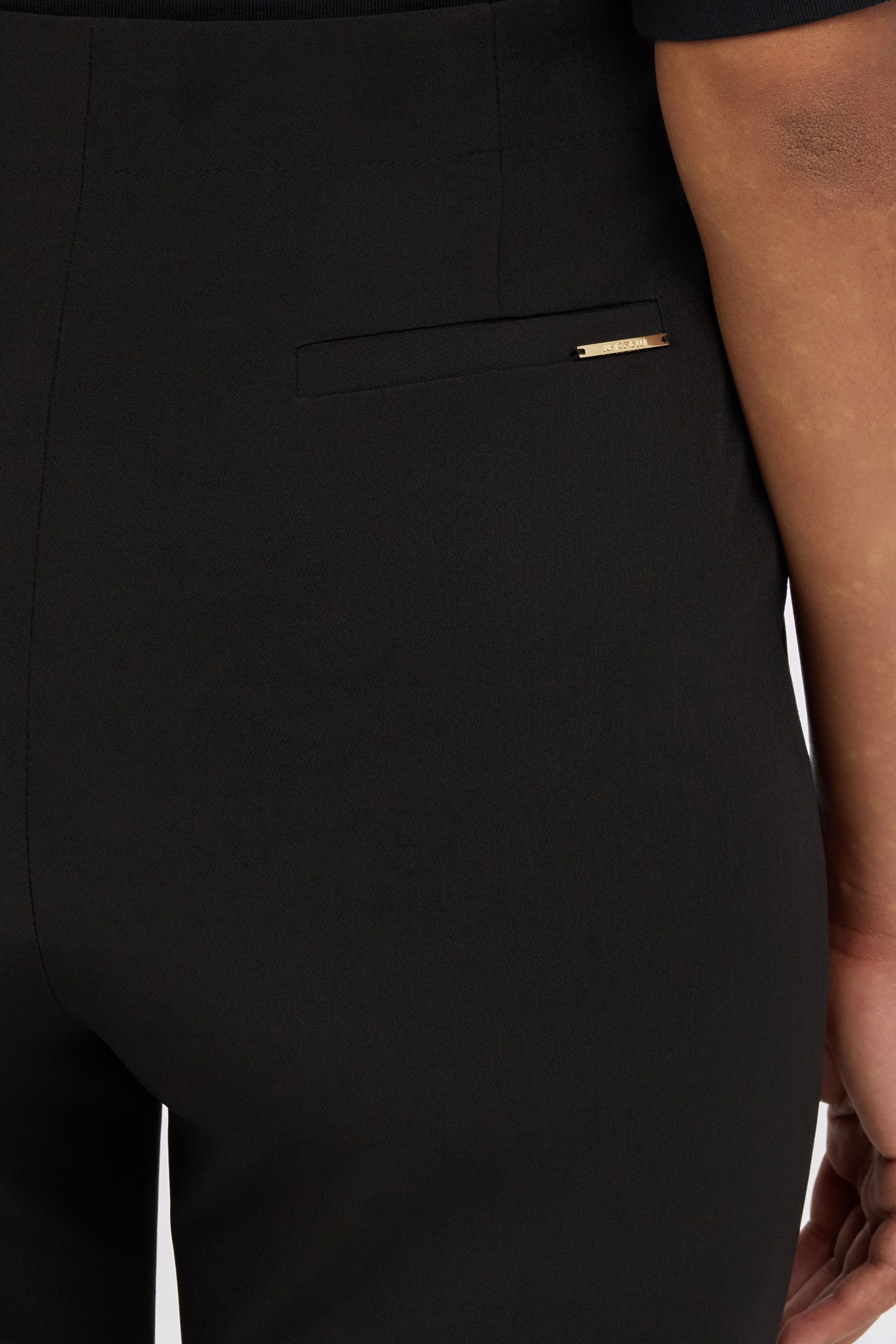 Roberto Cavalli Black Flared Trousers With Buckle In Black