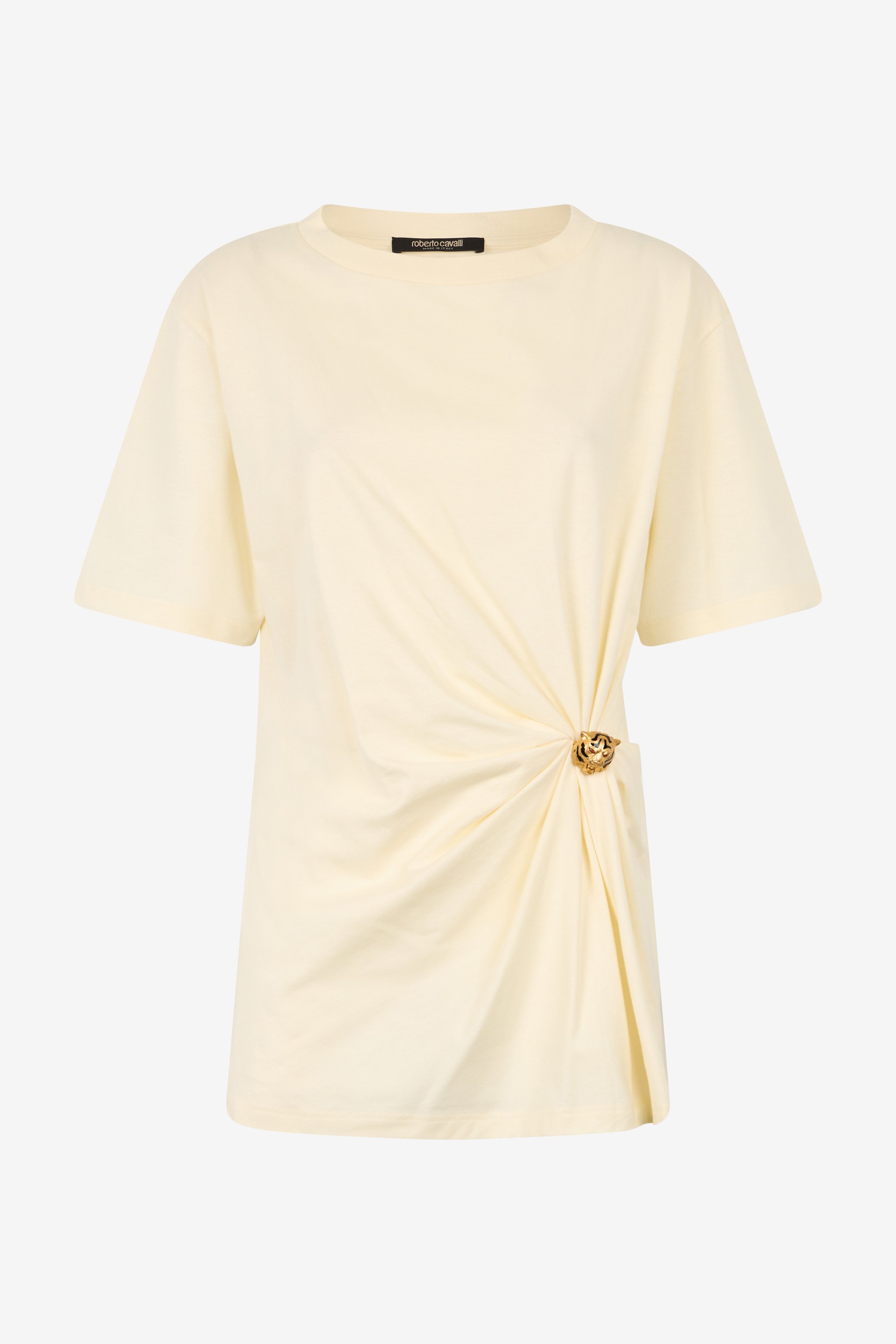 ROBERTO CAVALLI T-SHIRT WITH JEWEL TIGER HEAD