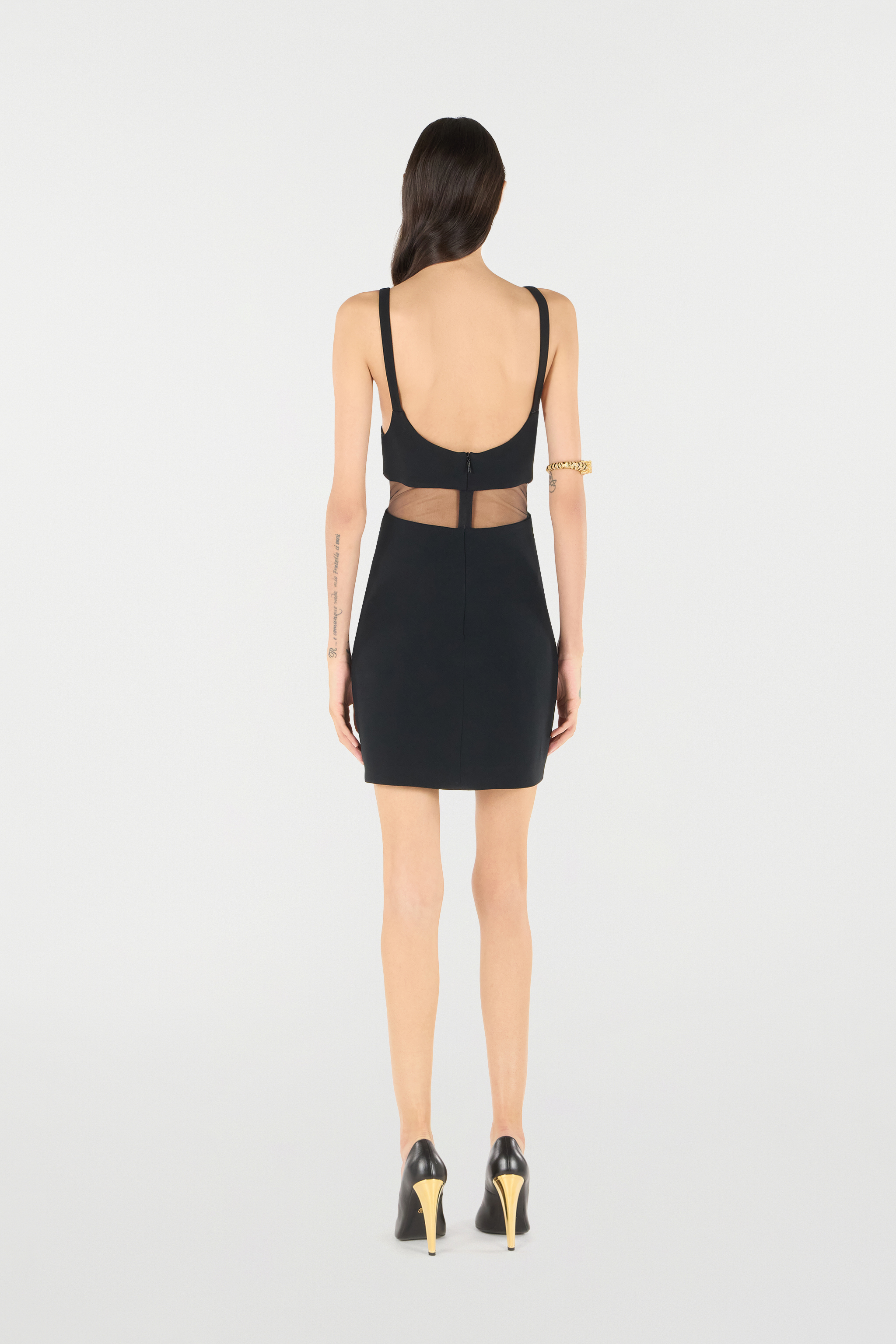 Shop Roberto Cavalli Minikleid Mit Cut Out Und Tiger In Black