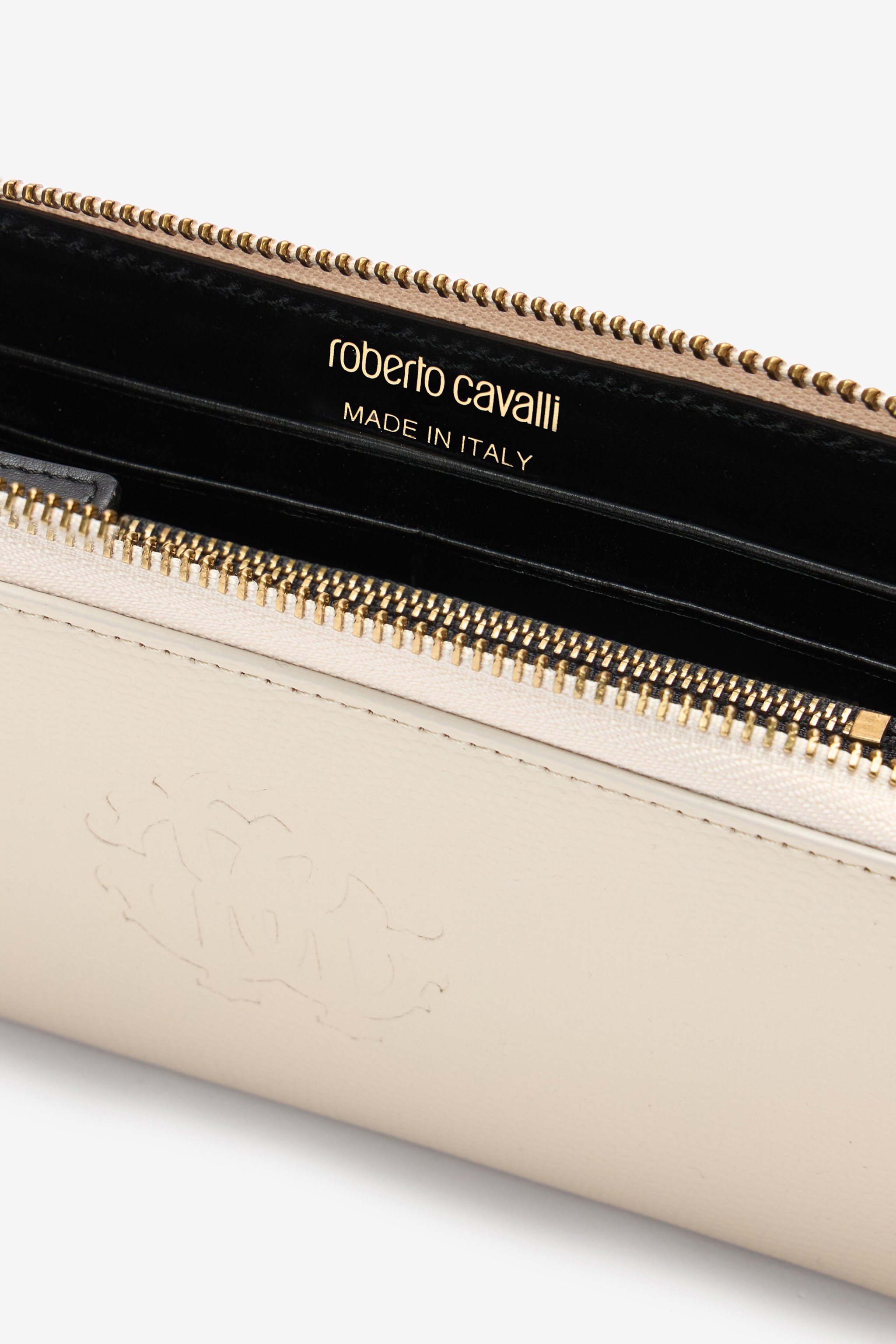 ROBERTO CAVALLI GELDBÖRSE AUS LEDER MIT MONOGRAMM RC