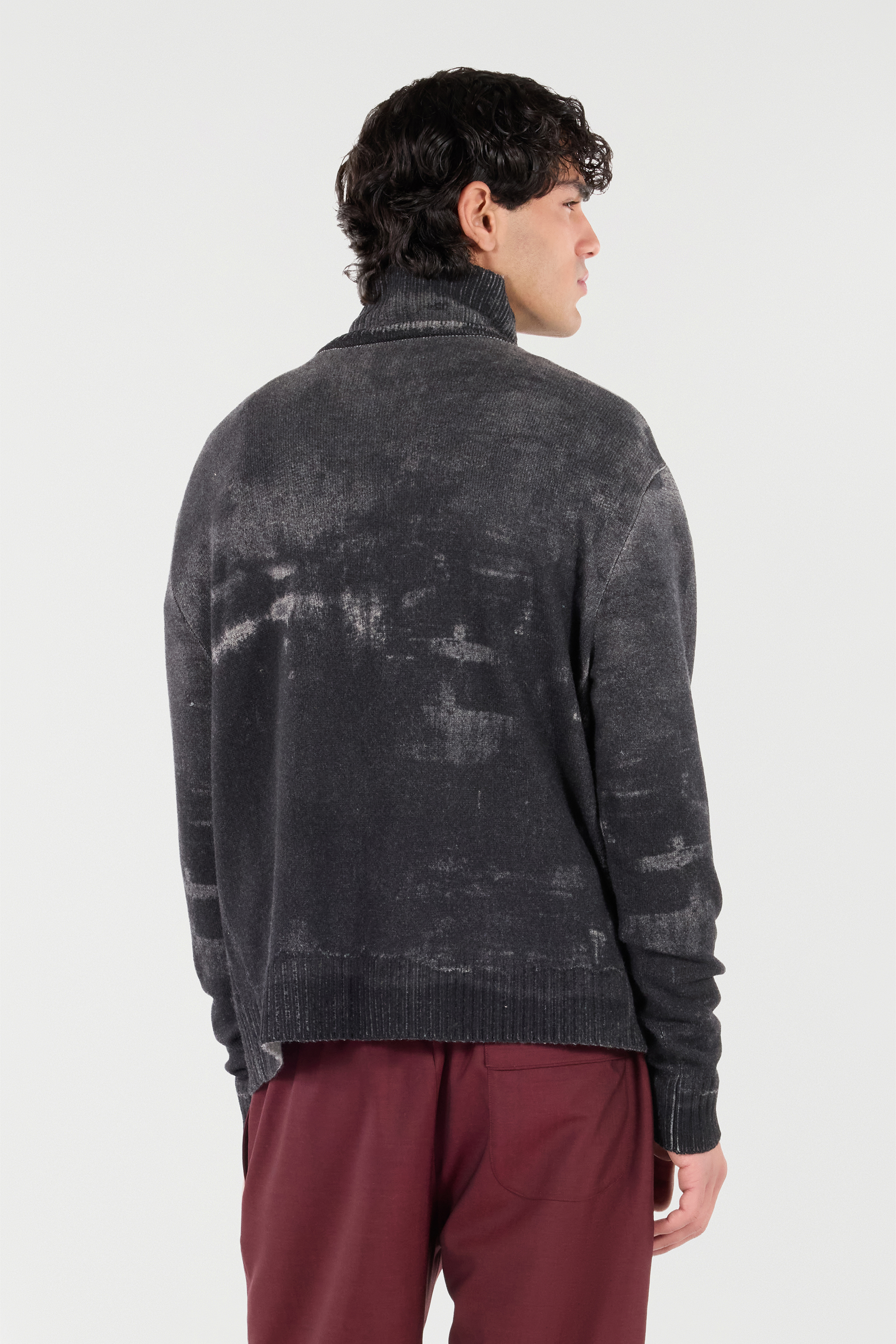 Roberto Cavalli Turtle-neck Wool Sweater In Black