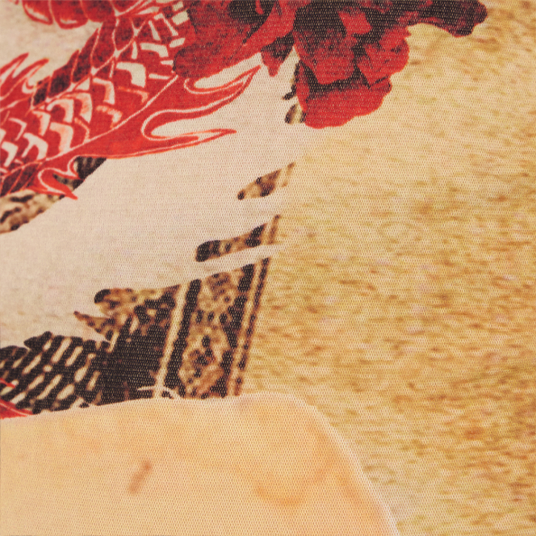 Sheath Dress With Oriental Print