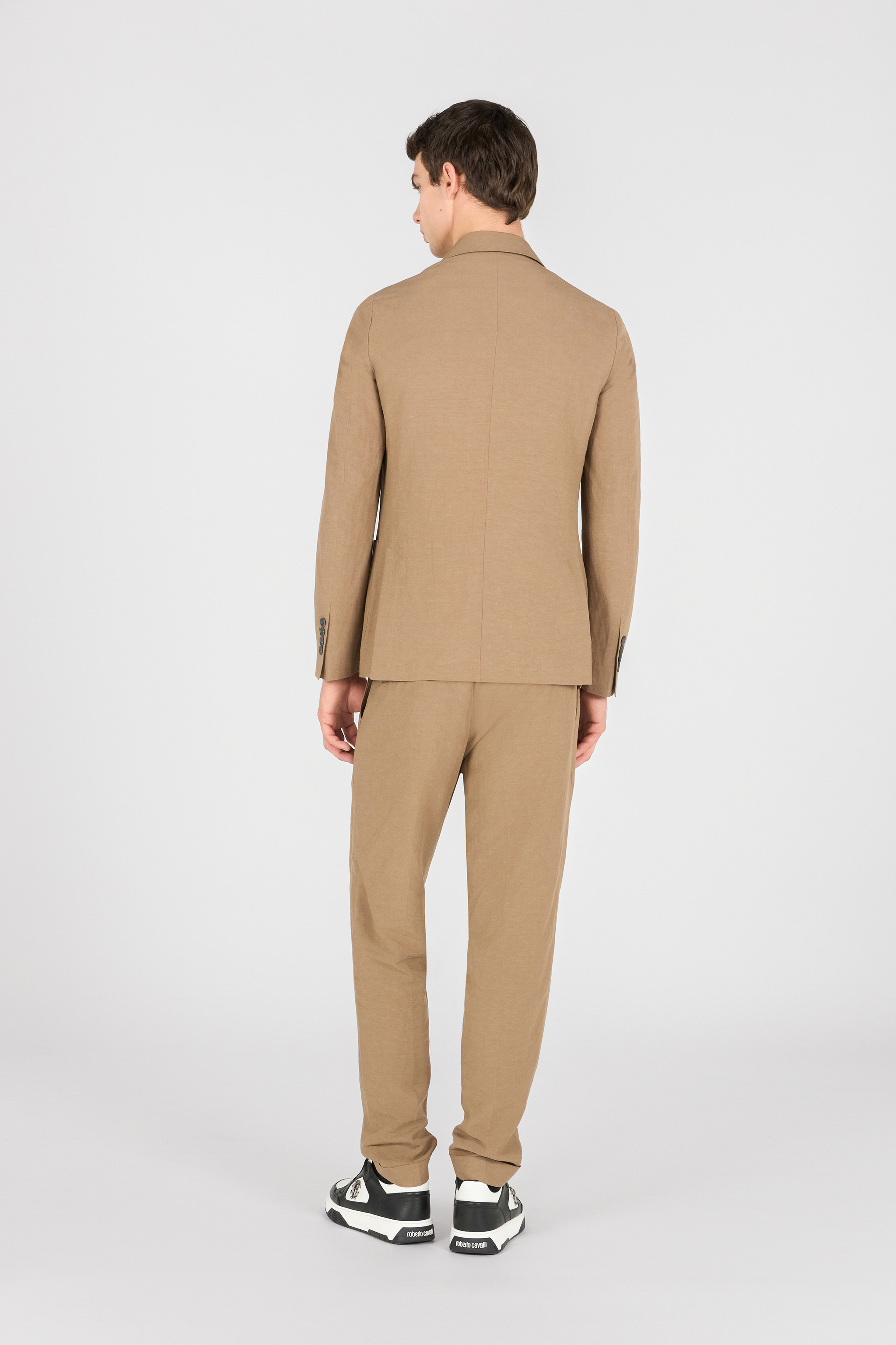 Roberto Cavalli Camel Man Suit In Light Brown