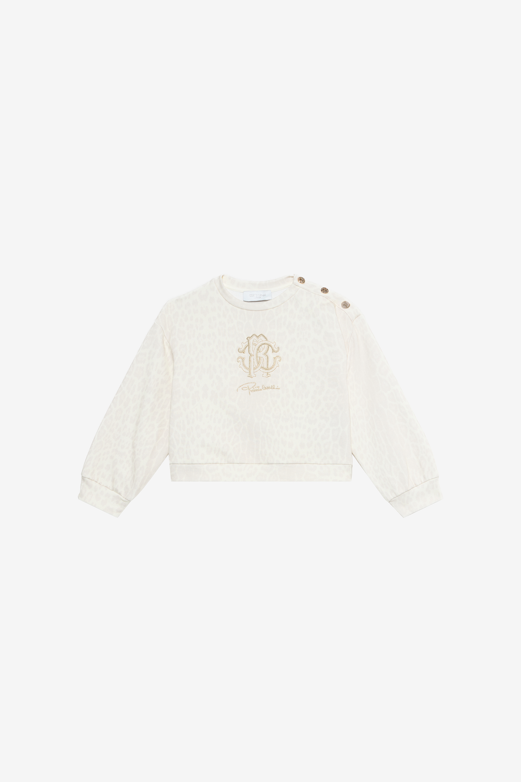 Roberto Cavalli Girls Gold Sweater With Buttons - Ready To Wear Avory