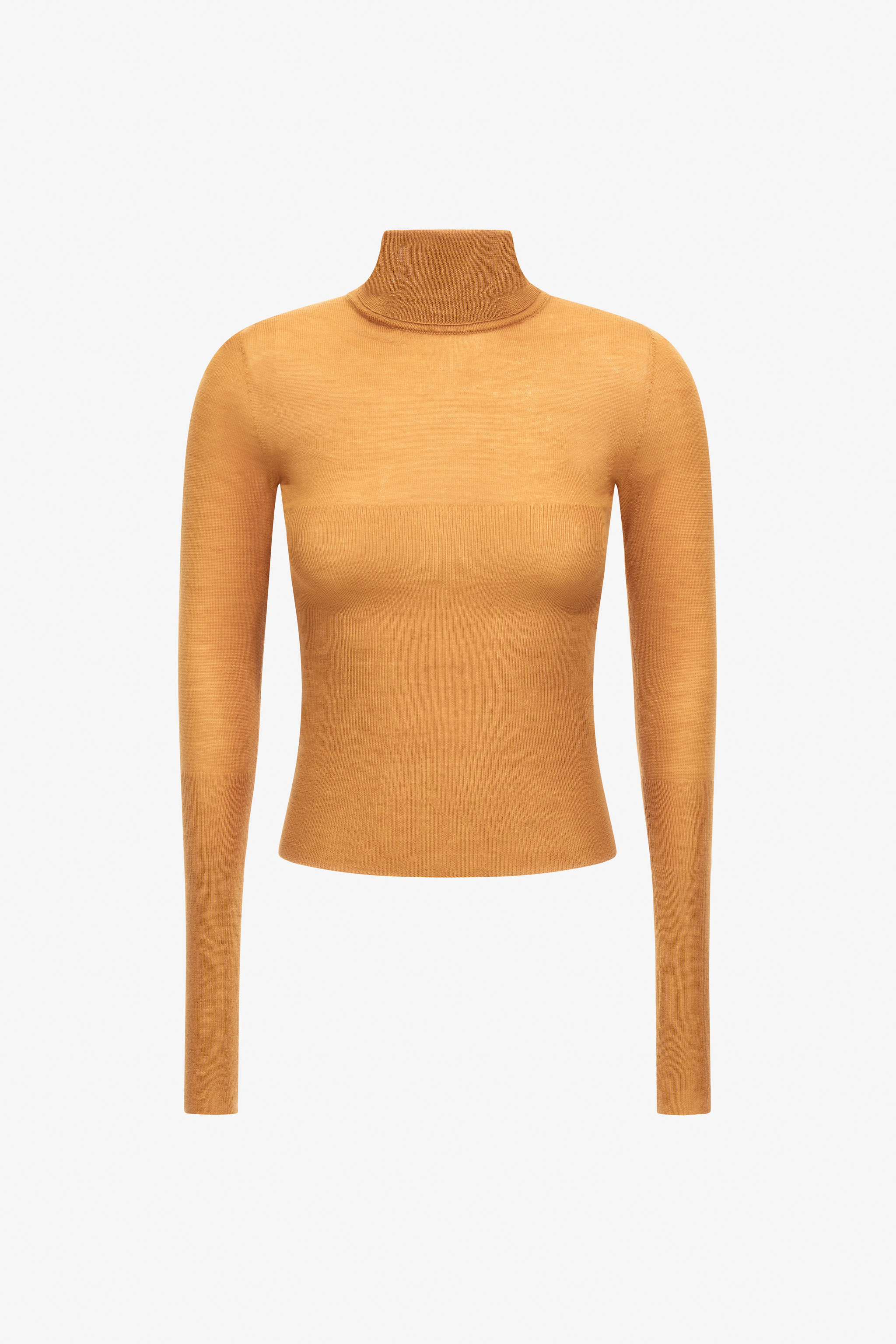Roberto Cavalli Women's Yellow Fine Knit Turtleneck - Knitwear
