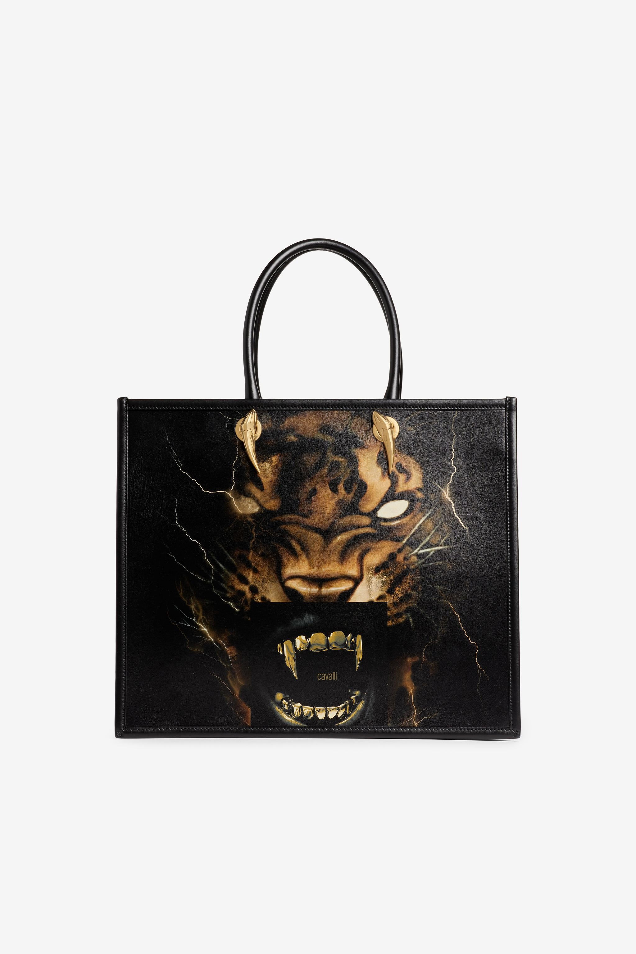 Shopping bag in NEW TIGER/FLAG for Women Roberto Cavalli®