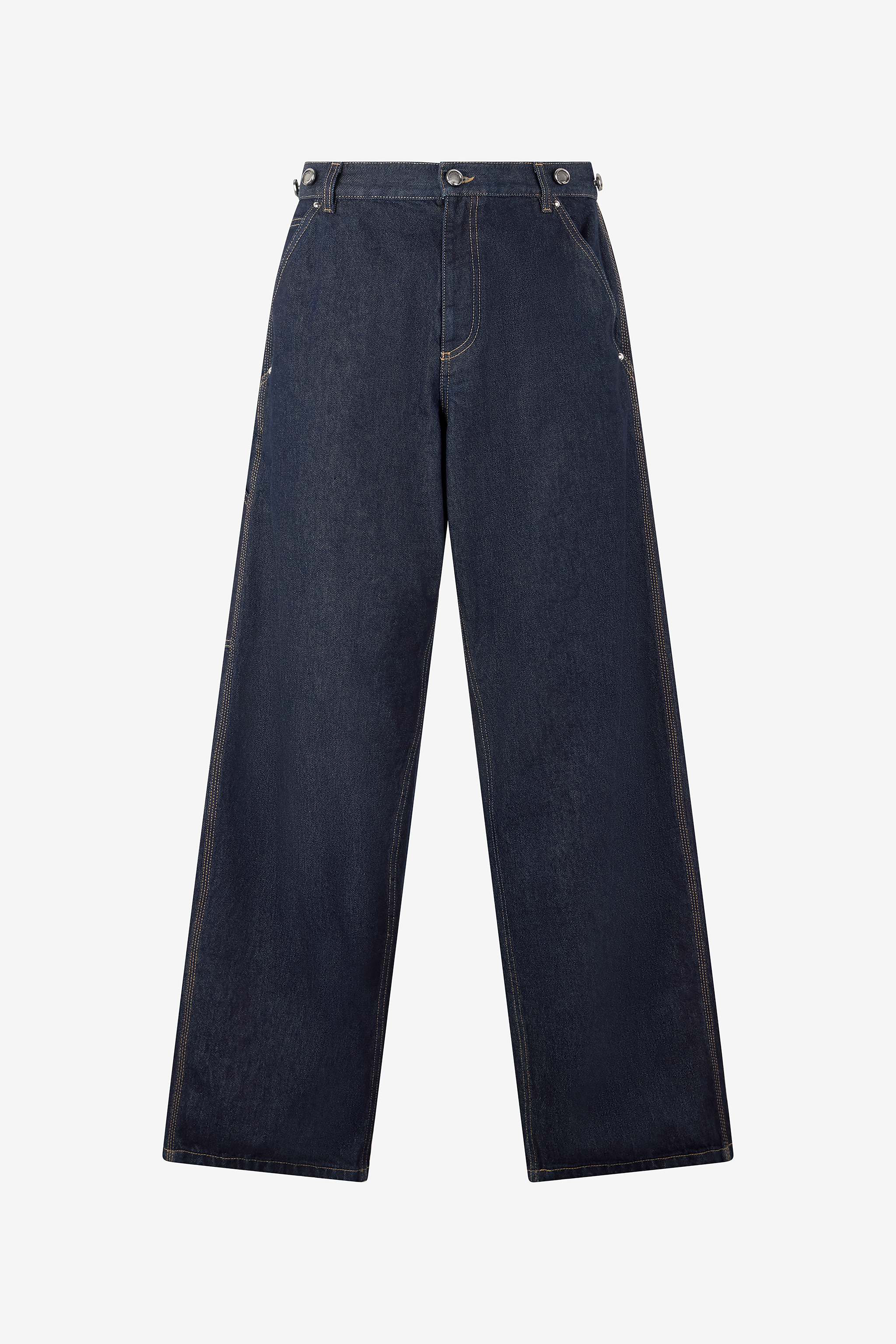 Roberto Cavalli Men's Dark/Blue Jeans With Loose Leg And Rc Monogram - Promo Sale Fw2025
