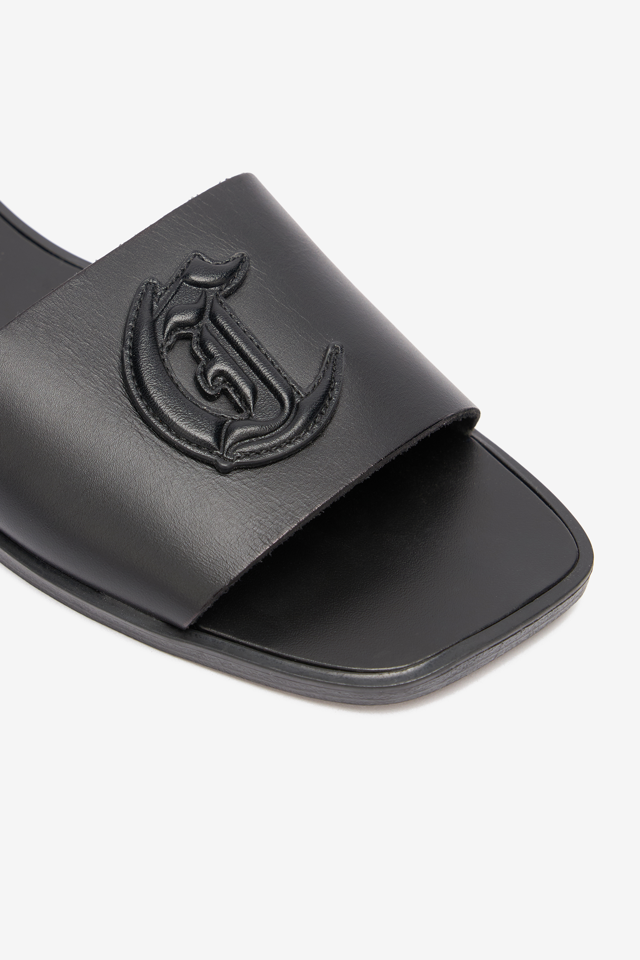Shop Roberto Cavalli Slipper Mit Monogramm Jc In Black